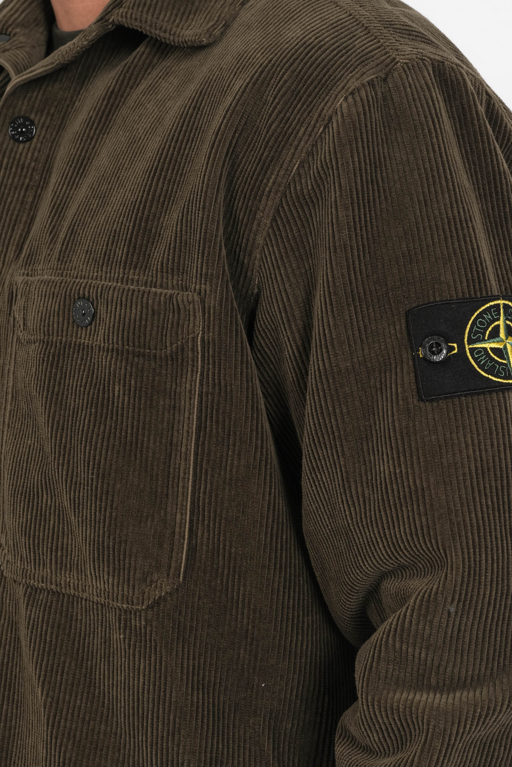  Image du produit SUR-CHEMISE STONE ISLAND VELOUR KAKI 1200012-V0054 - 3