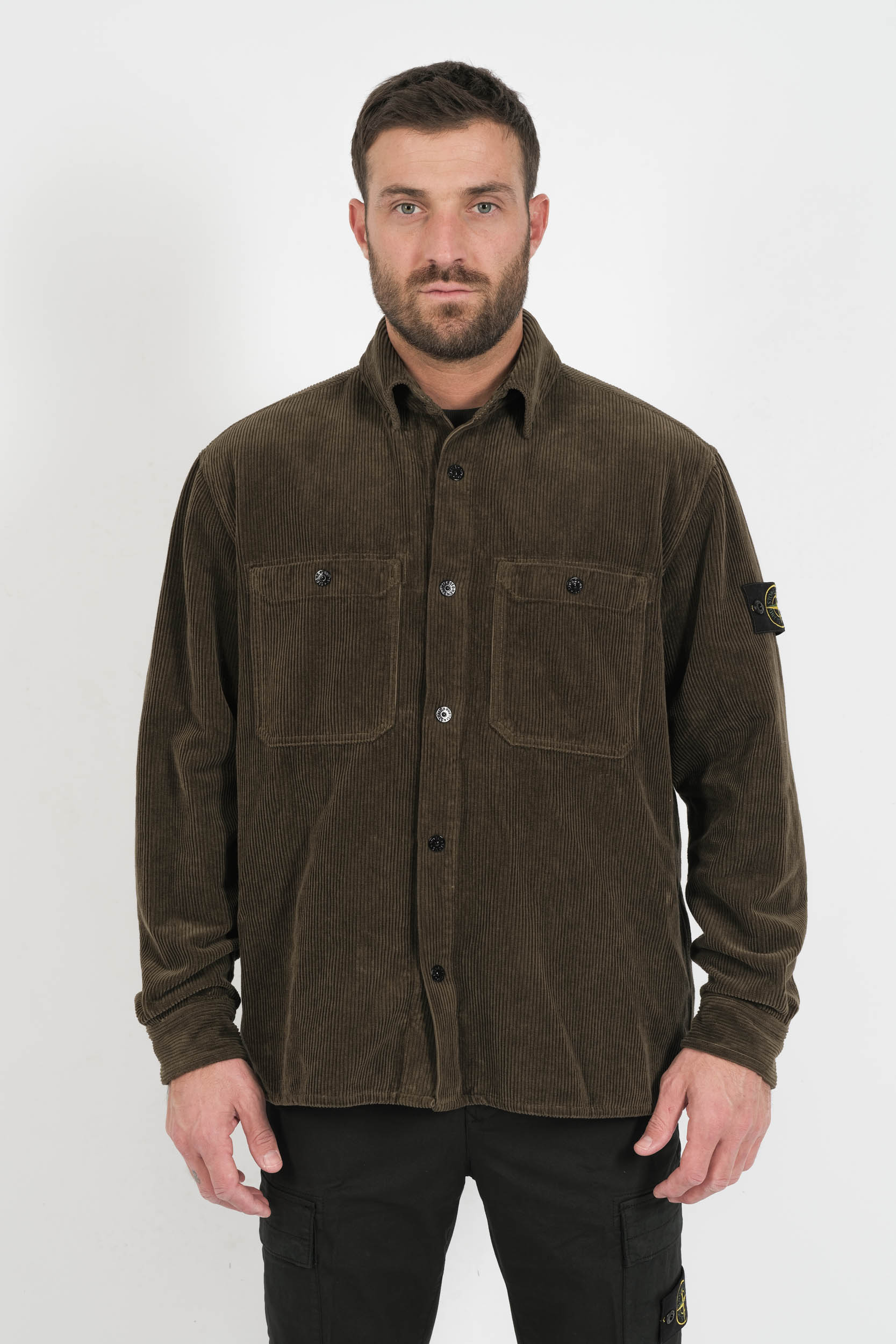  Image du produit SUR-CHEMISE STONE ISLAND VELOUR KAKI 1200012-V0054 - 4