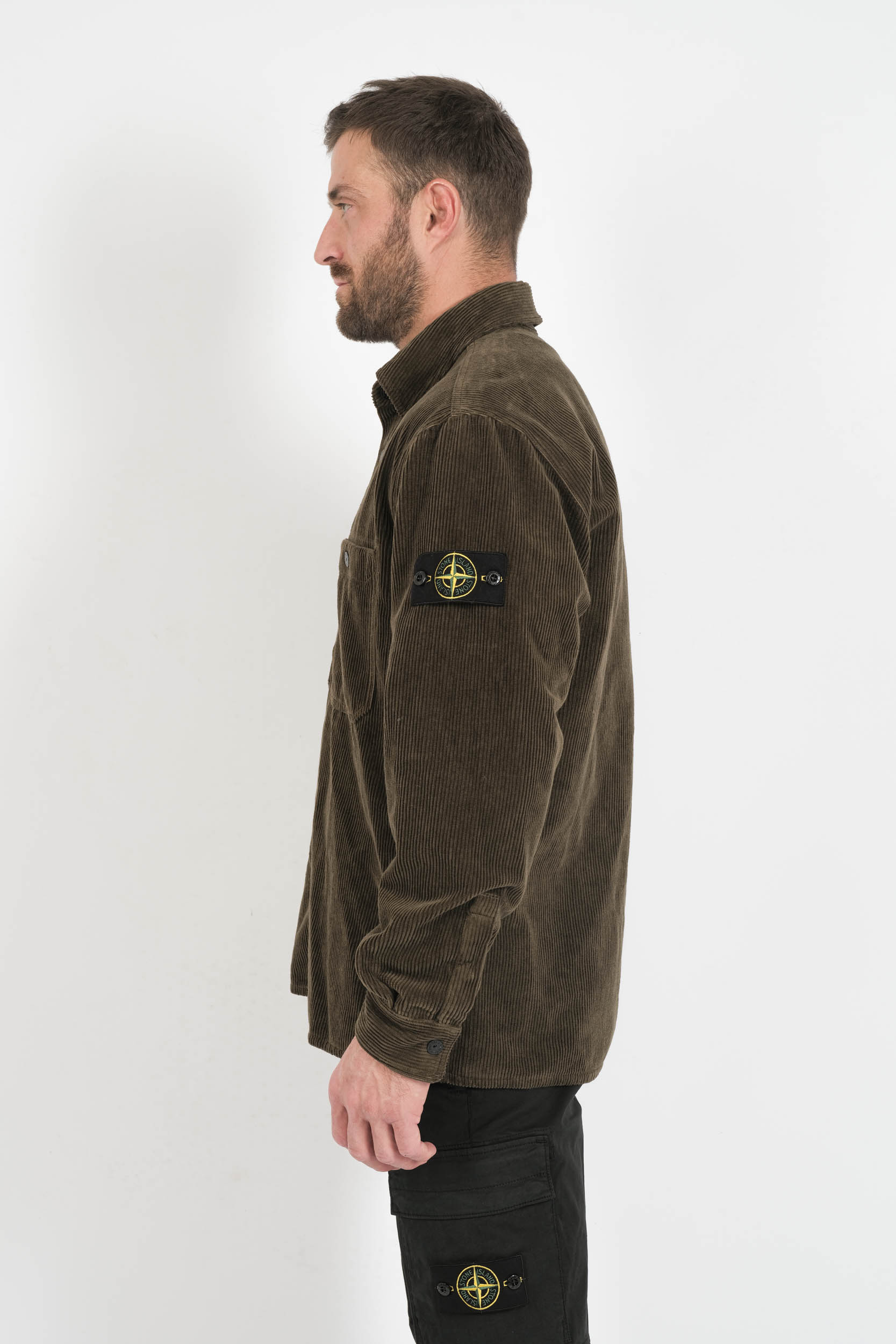 Image du produit SUR-CHEMISE STONE ISLAND VELOUR KAKI 1200012-V0054 - 6