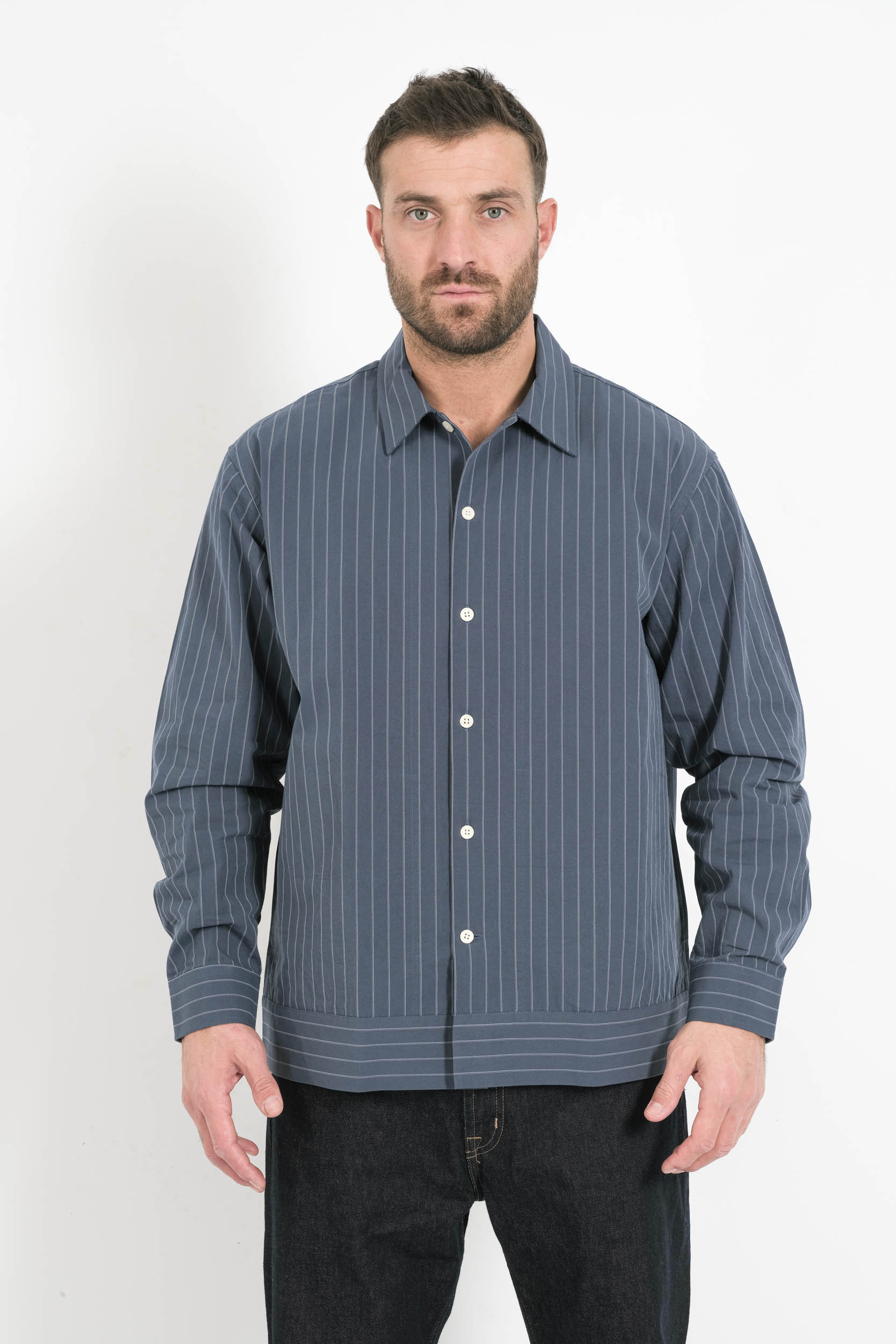 CHEMISE RAYEE NN.07 BLEU REED-720