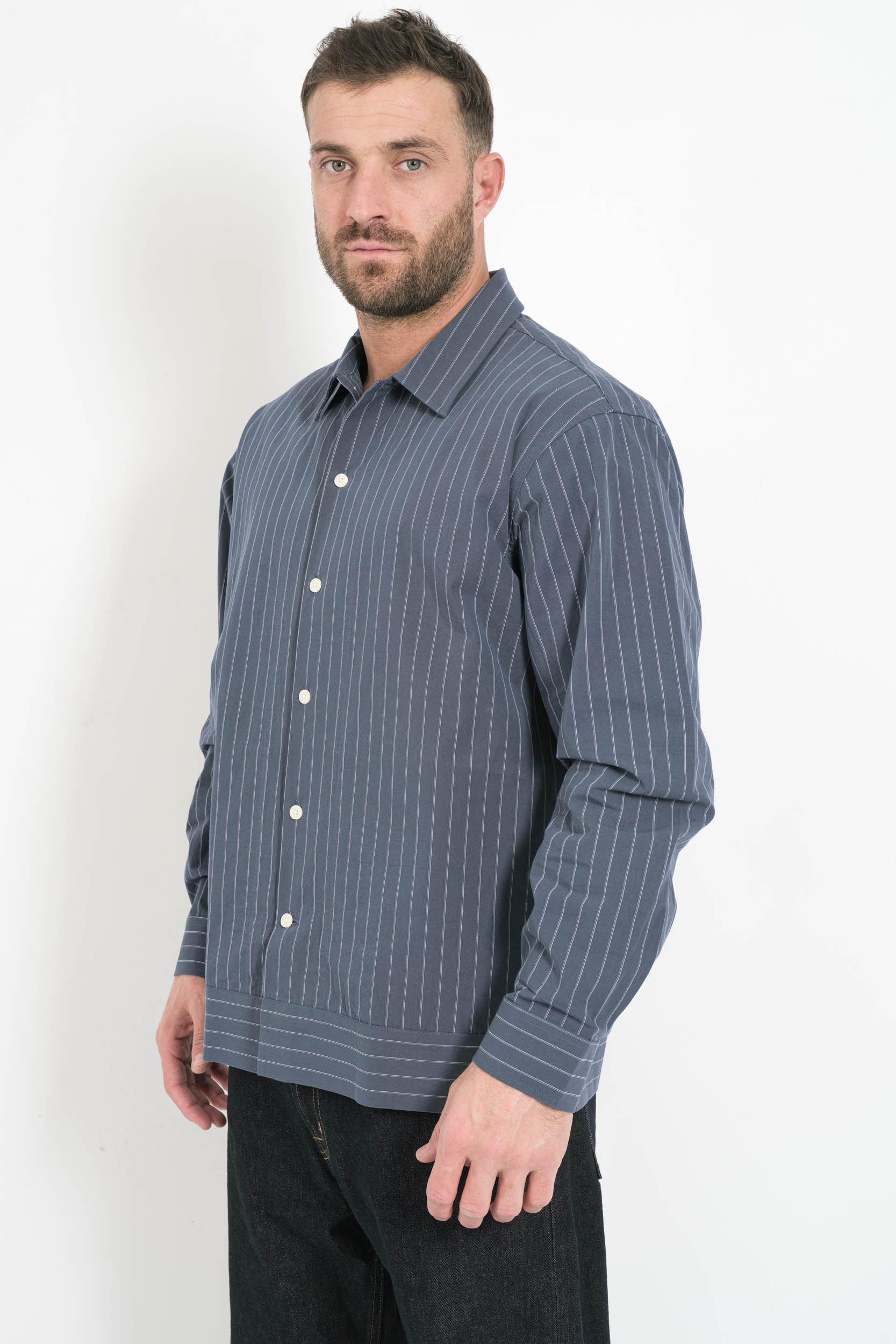 CHEMISE RAYEE NN.07 BLEU REED-720