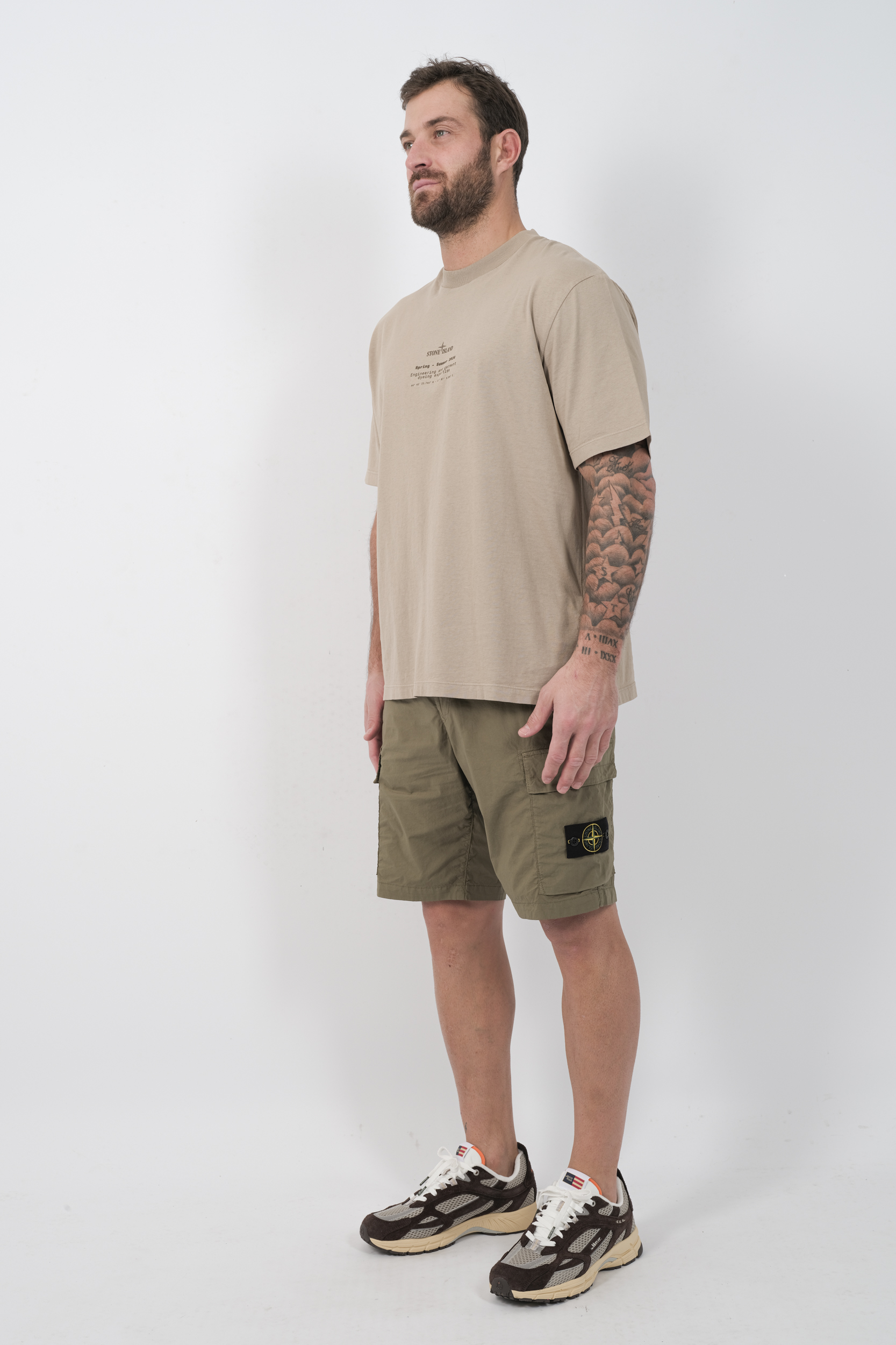 SHORT STONE ISLAND KAKI 100020-V005G
