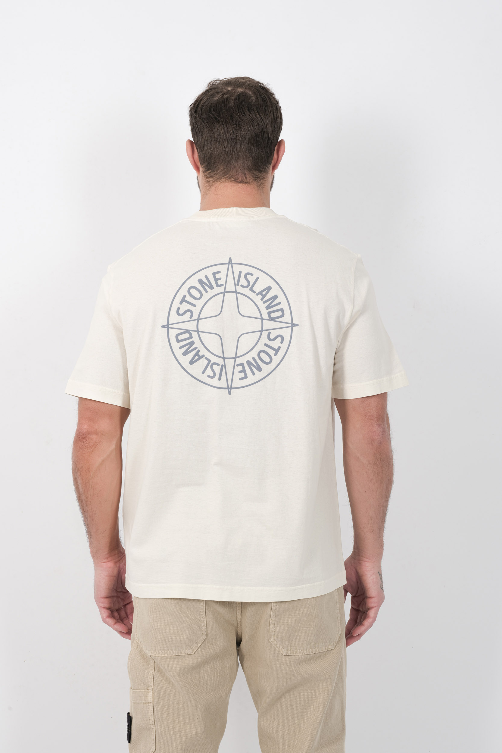TEE-SHIRT STONE ISLAND ECRU 2100001-V0093