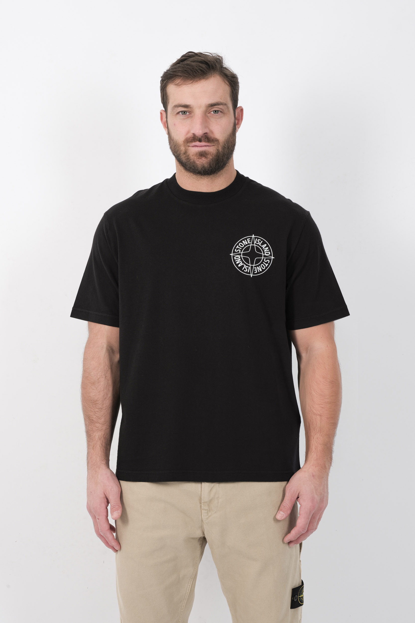 TEE-SHIRT STONE ISLAND NOIR 2100001-V0029
