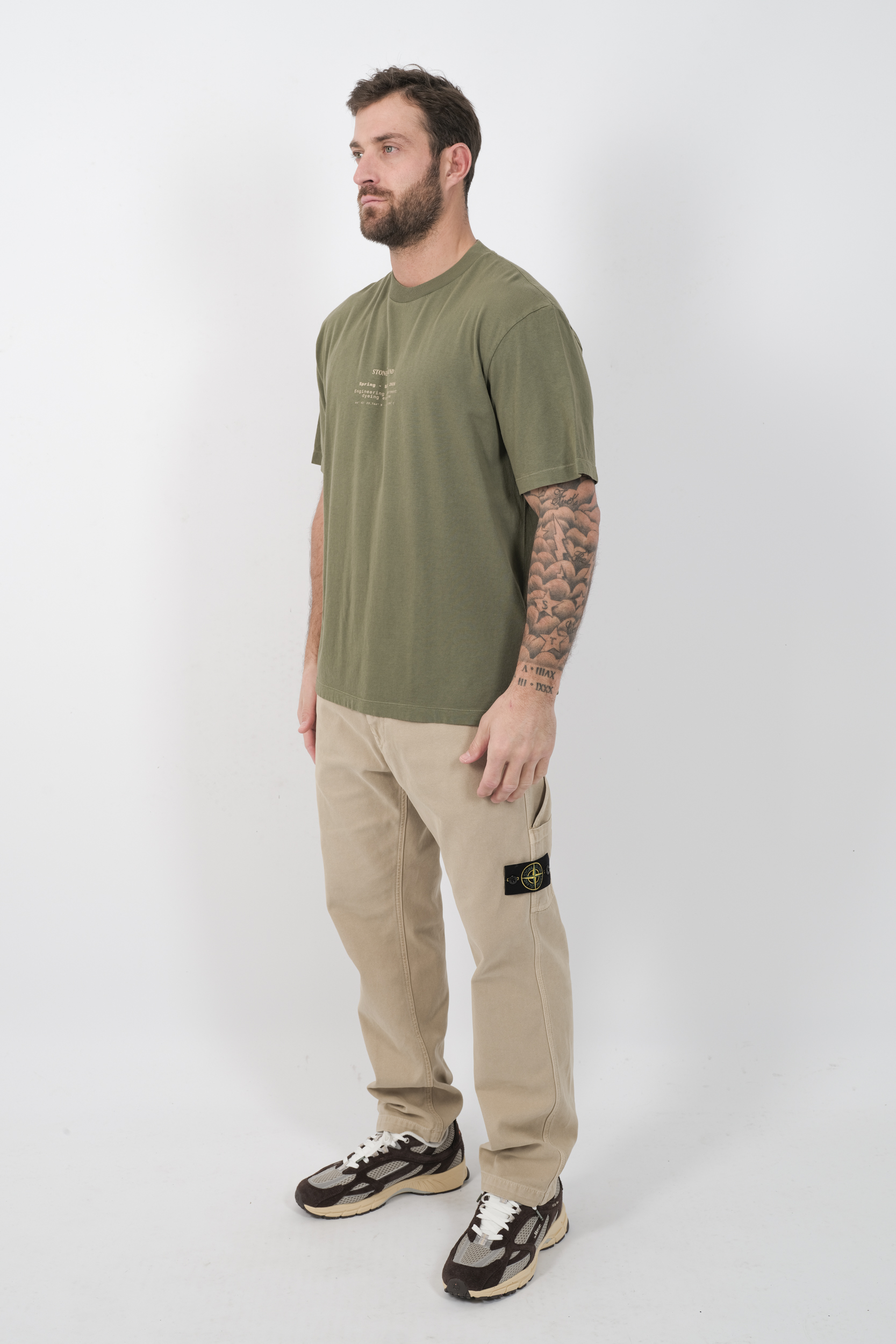 TEE-SHIRT STONE ISLAND KAKI 2100001-V005G