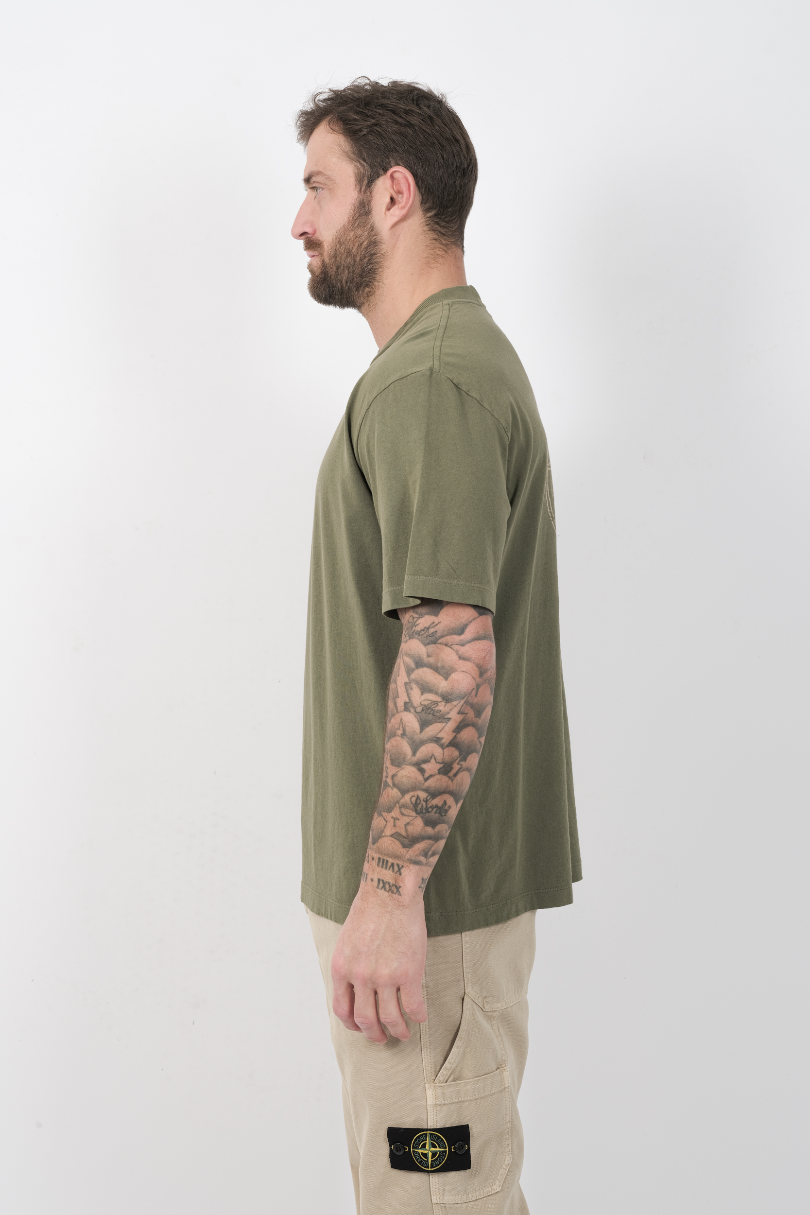 TEE-SHIRT STONE ISLAND KAKI 2100001-V005G