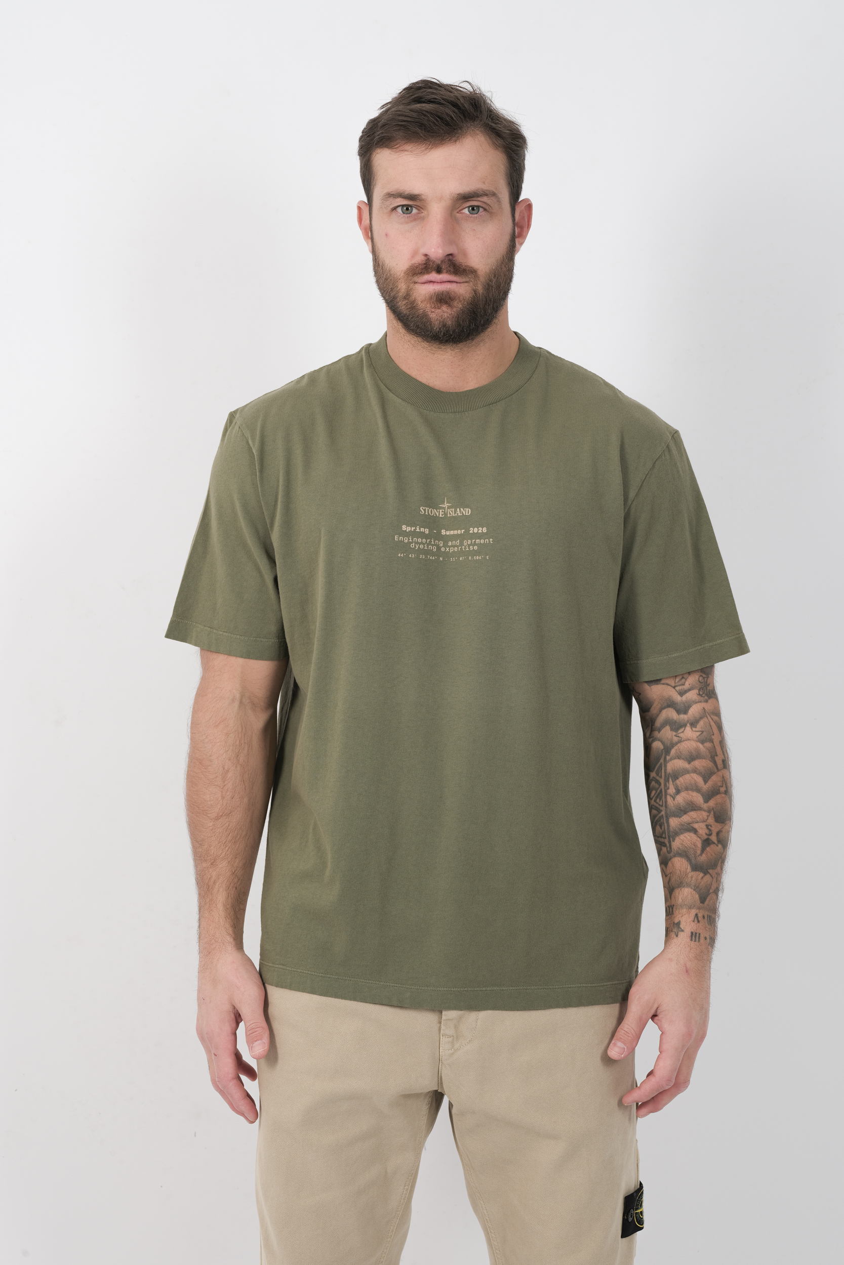TEE-SHIRT STONE ISLAND KAKI 2100001-V005G