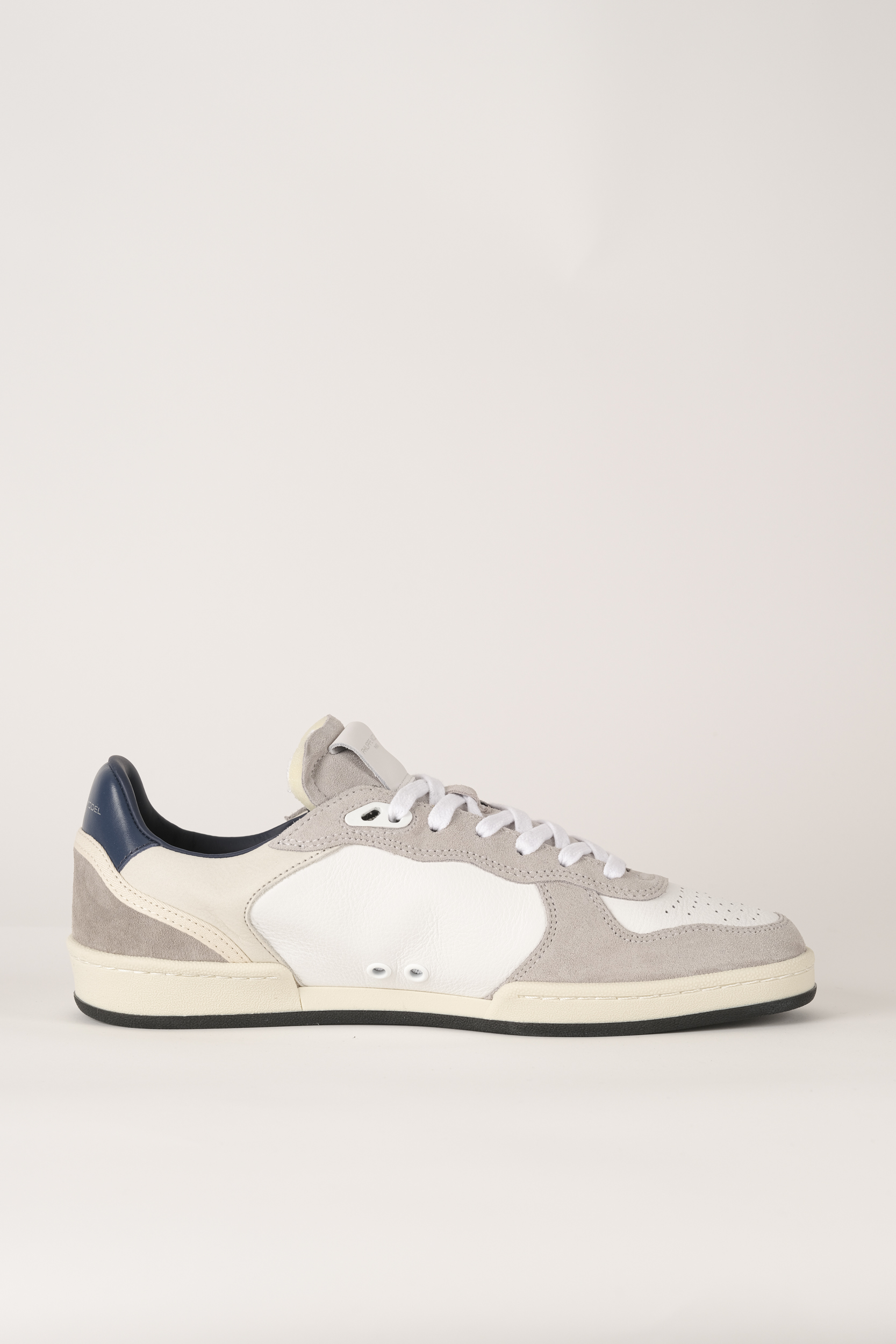 BASKETS PHILIPPE MODEL VEAU DAIM BLANC BLEU PGLU-VD02