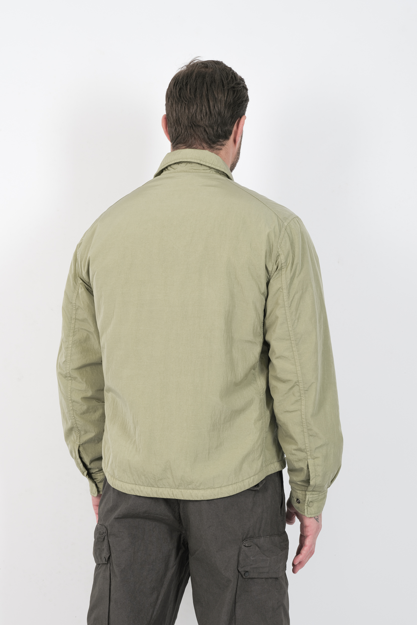 SURCHEMISE CP COMPANY EN NYLON METAL VERT AMANDE S056A-610