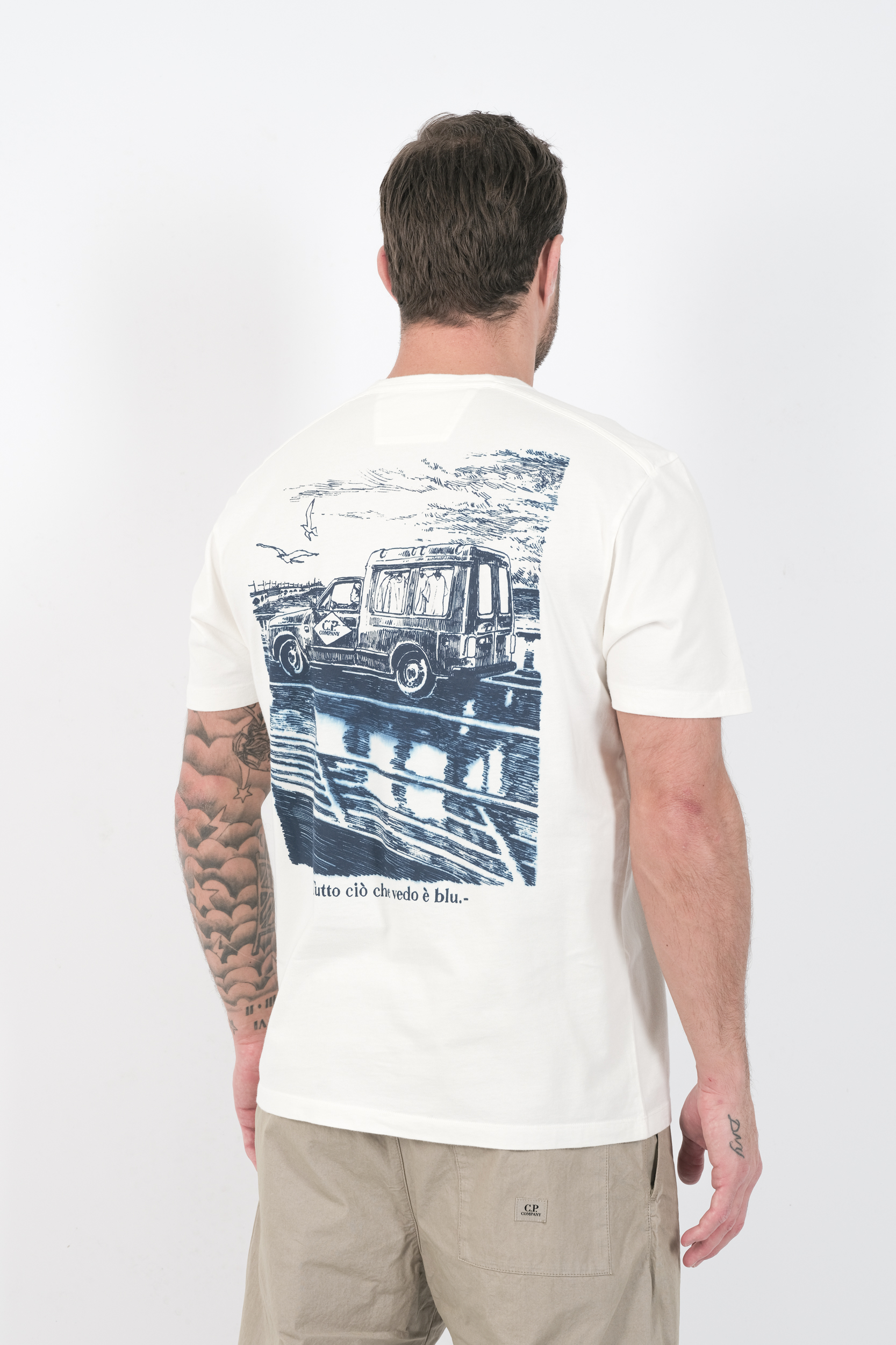 TEE-SHIRT CP COMPANY BLANC S267A-103