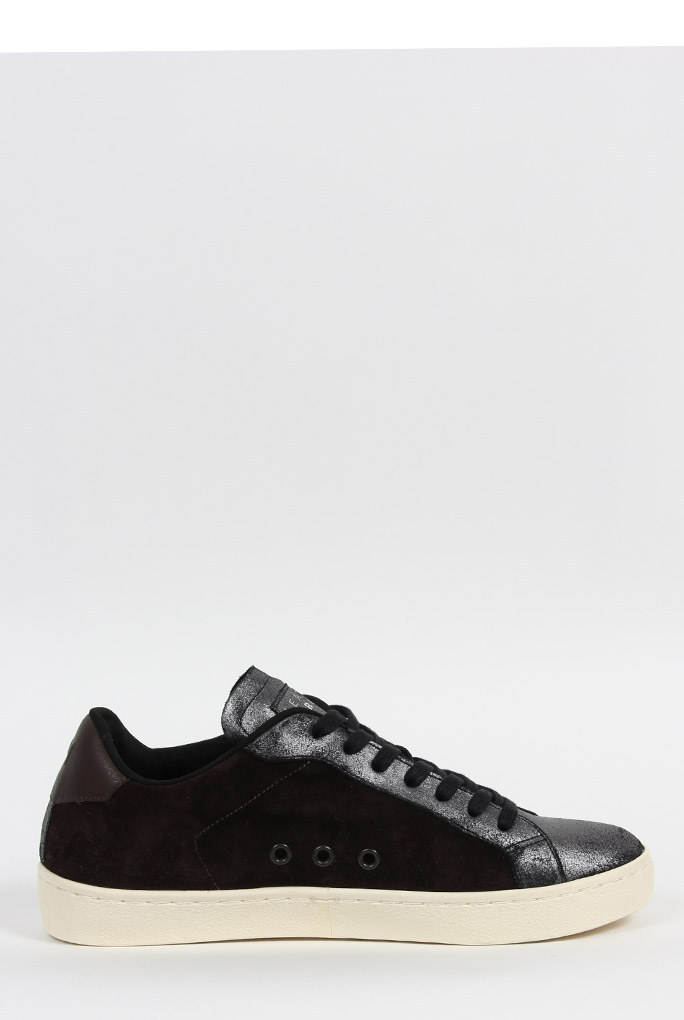  Image du produit BASKET LEATHER CRROWN NOIRE SEAKER UOMO NERO/SMOKE/BIANCO MONESID-7 - 5