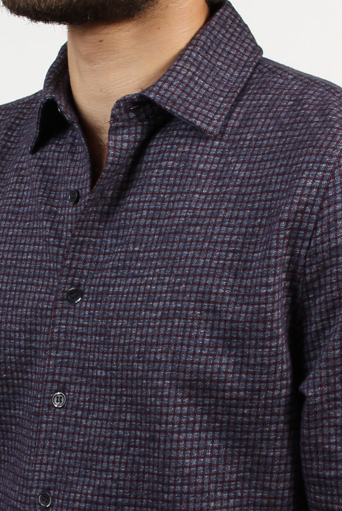 CHEMISE LES GARÃ‡ONS FACILES BORDEAUX MATS RED 047 443