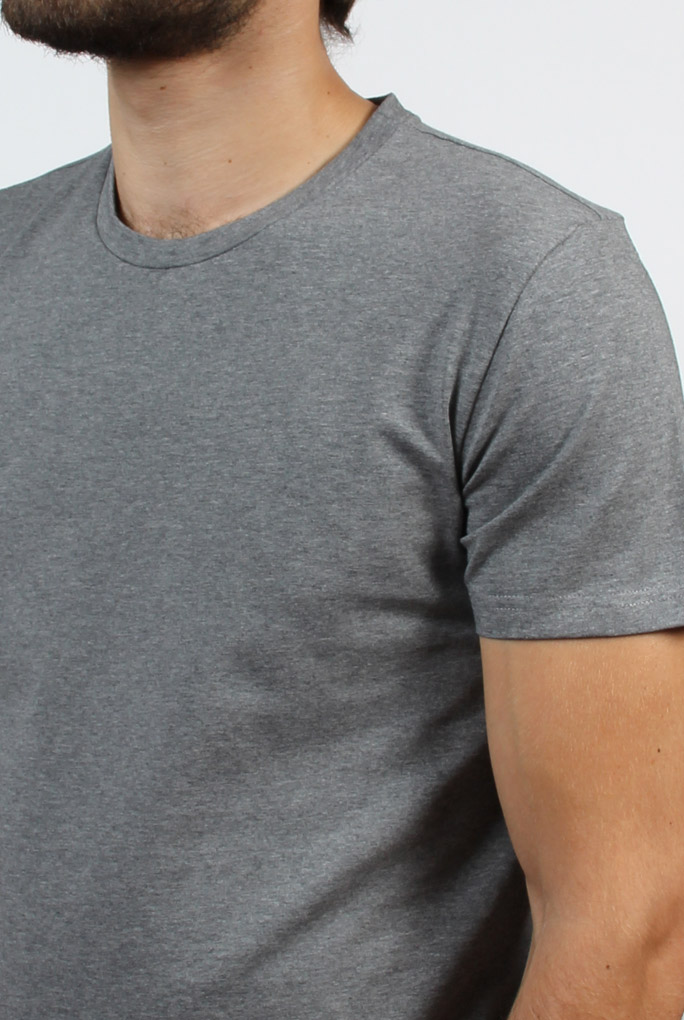 T SHIRT COL ROND FILIPPA K GRIS MAN SOFT LYCRA TEE GREY MELANGE 10704-1448