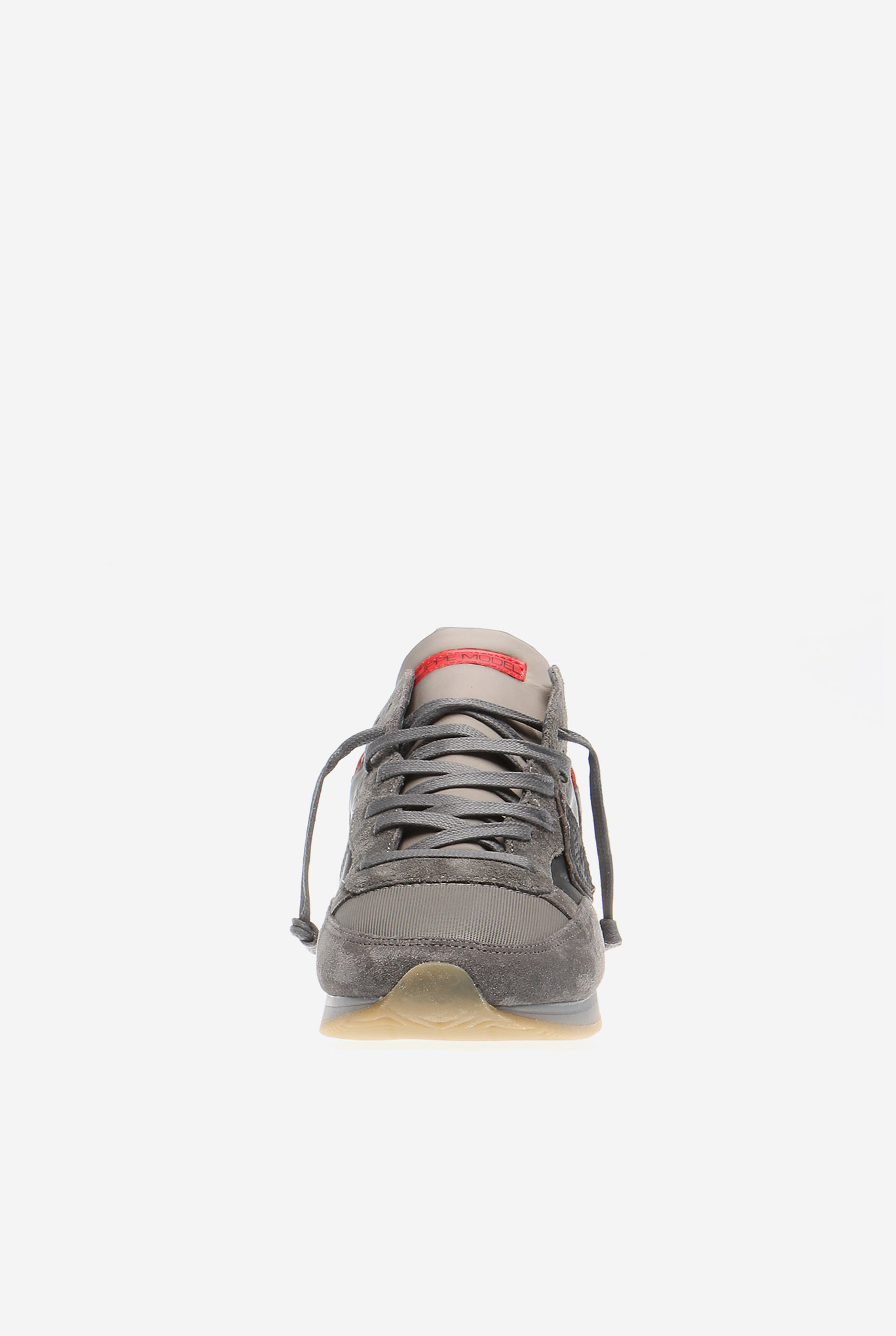 BASKETS PHILIPPE MODEL TROPEZ LOW UOMO MONDIAL GRIS ROUGE TRLU-WZ25
