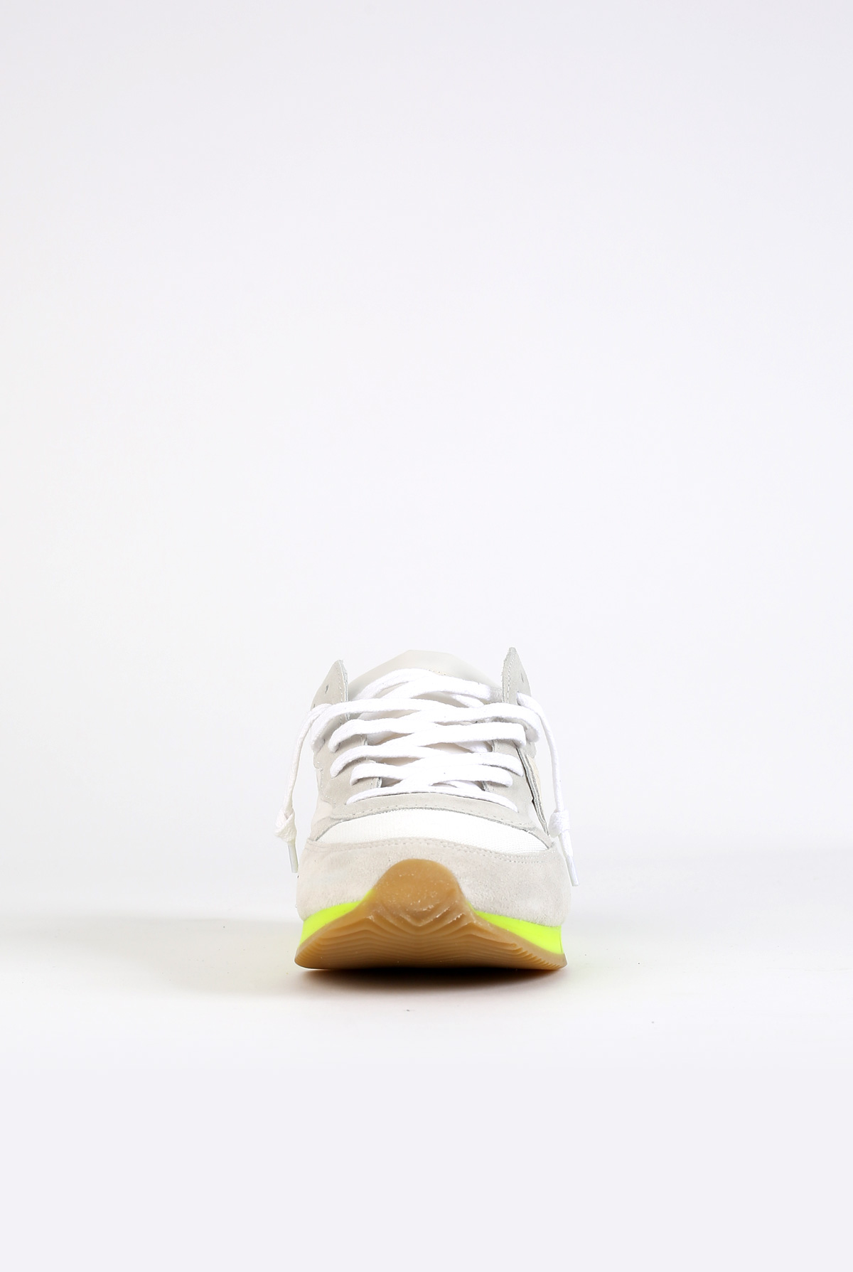 BASKETS PHILIPPE MODEL TROPEZ L U NEON BLANC/JAUNE TRLU-NS01