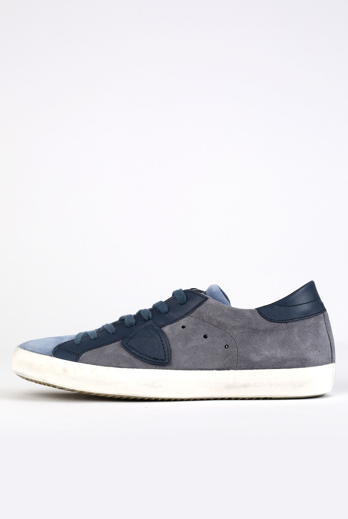 BASKETS PHILIPPE MODEL PARIS L U MIXAGE GRIS/BLEU CLLU-XY62