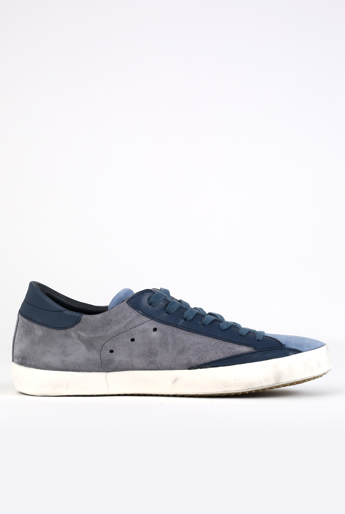 BASKETS PHILIPPE MODEL PARIS L U MIXAGE GRIS/BLEU CLLU-XY62