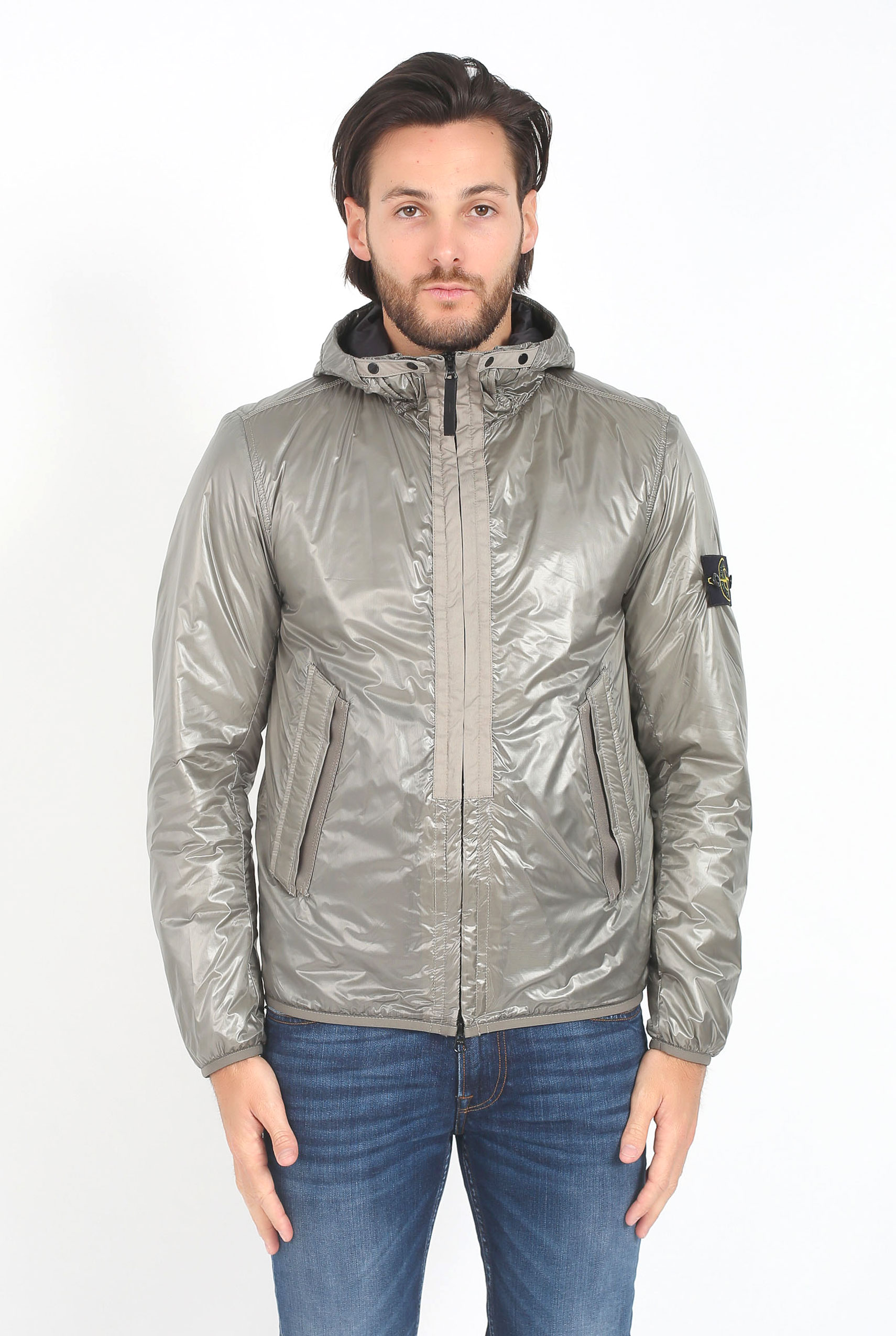 BLOUSON STONE ISLAND PERTEX QUANTUM Y WITH PRIMALOFT GRIS 681540221-V0092