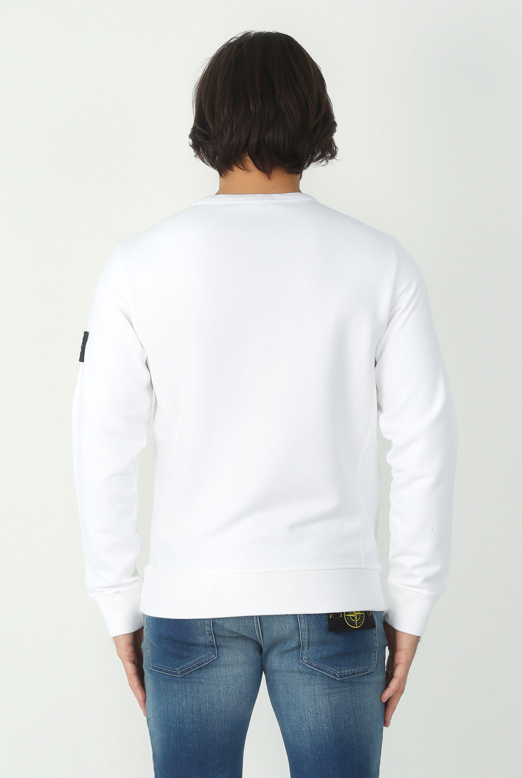 SWEAT STONE ISLAND BLANC 681562740-V0001