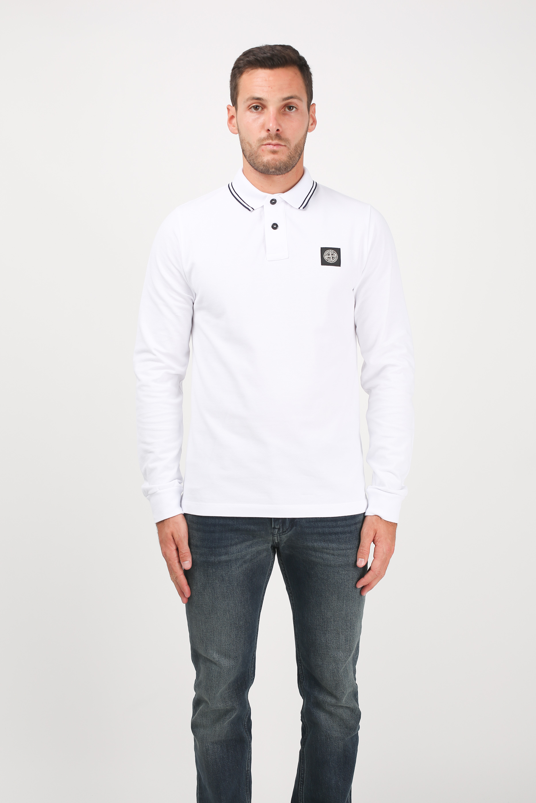 POLO STONE ISLAND BLANC 69152SS18-V0001
