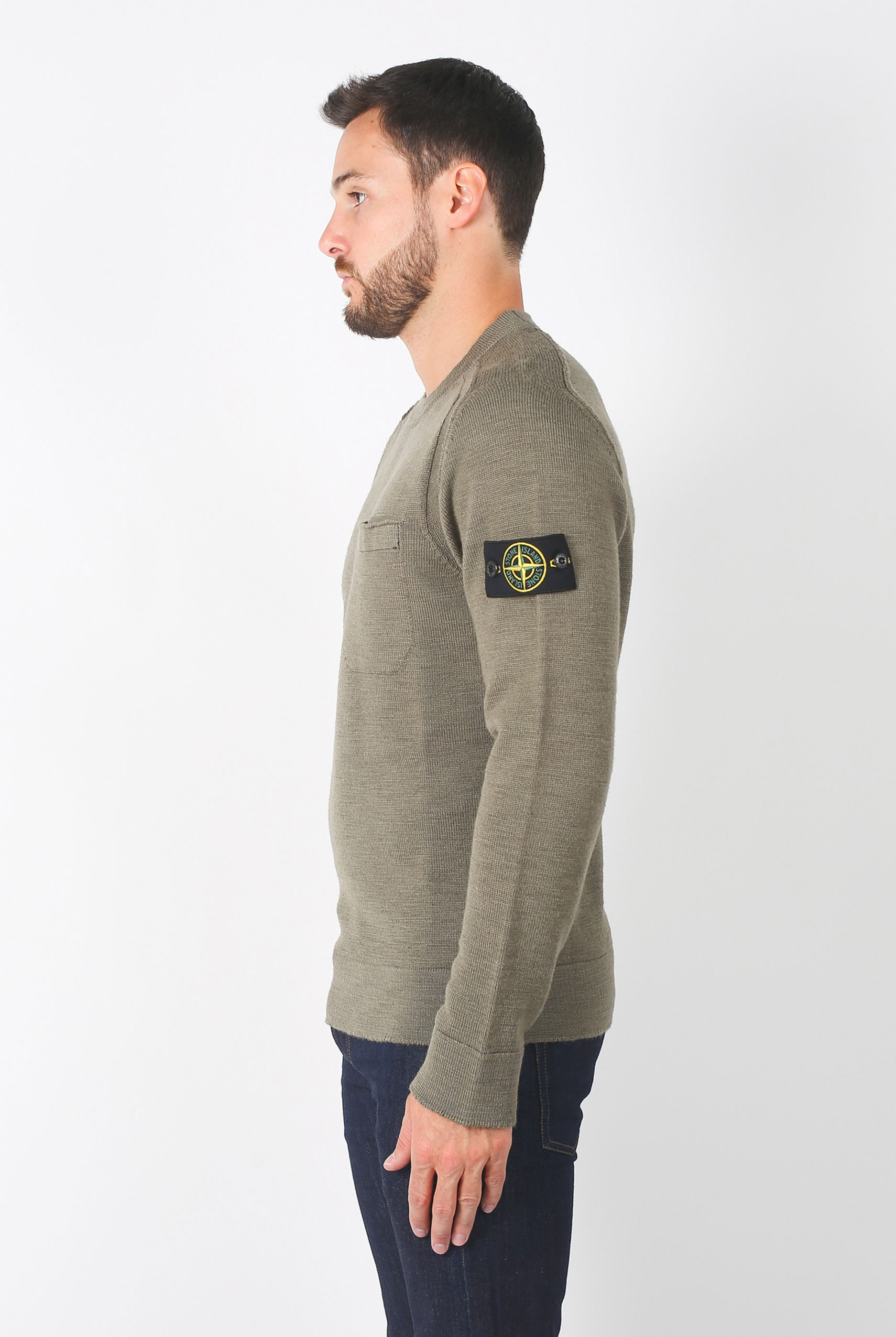 PULL STONE ISLAND VERT OLIVE 6915531D7-V0058