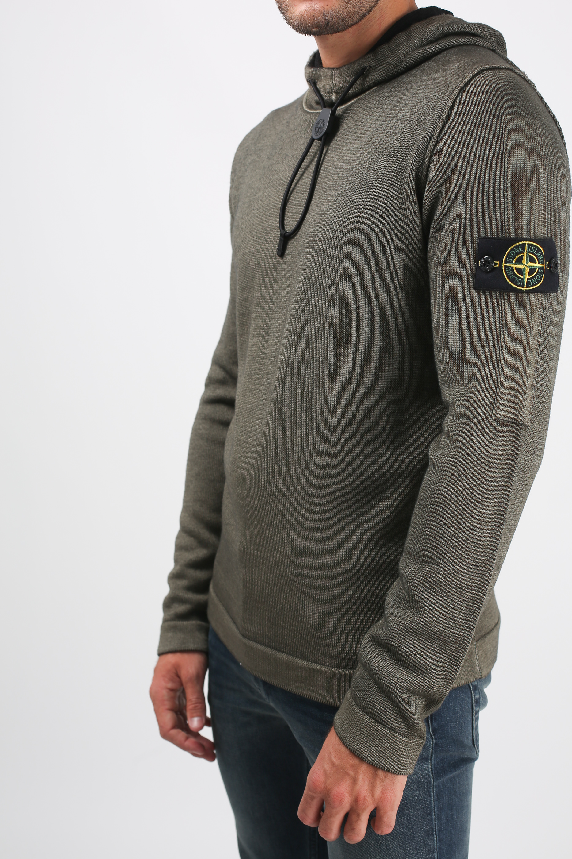 Sweat stone island kaki hotsell