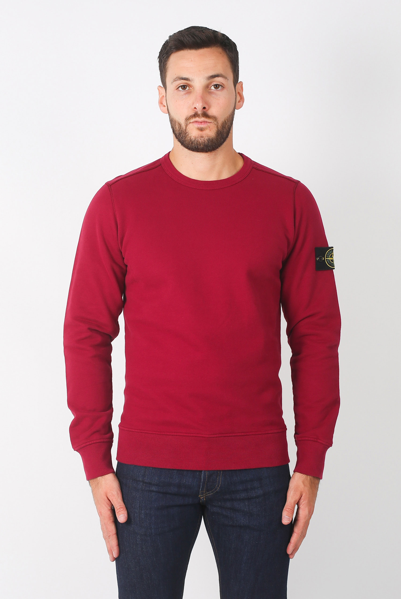 SWEAT STONE ISLAND GRENAT 691562720-V0014