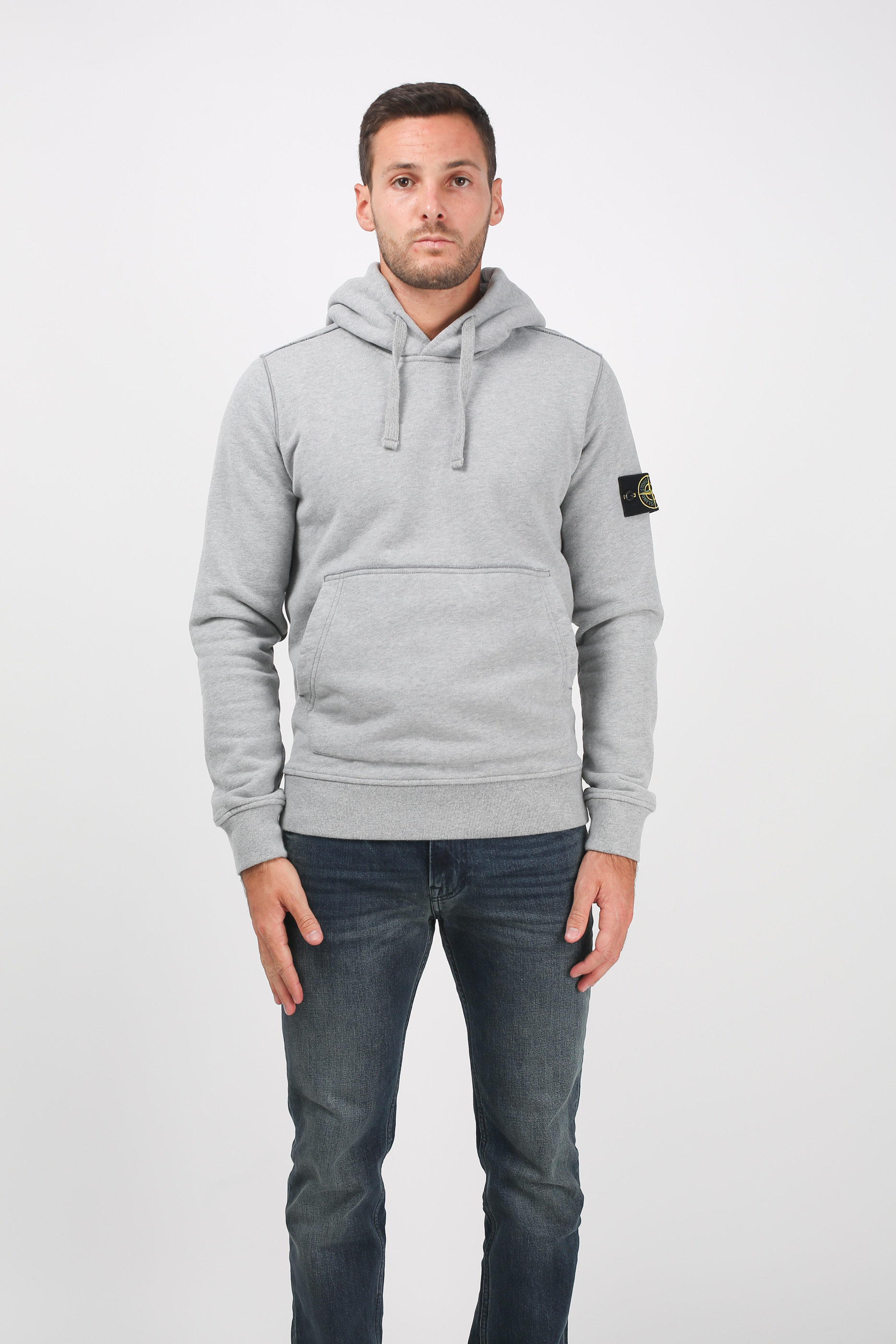 SWEAT STONE ISLAND GRIS 691562820-V1064