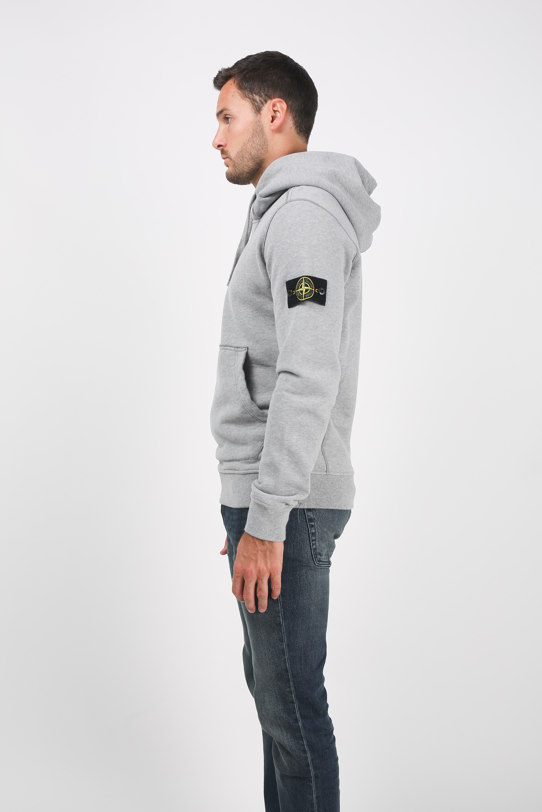 SWEAT STONE ISLAND GRIS 691562820-V1064