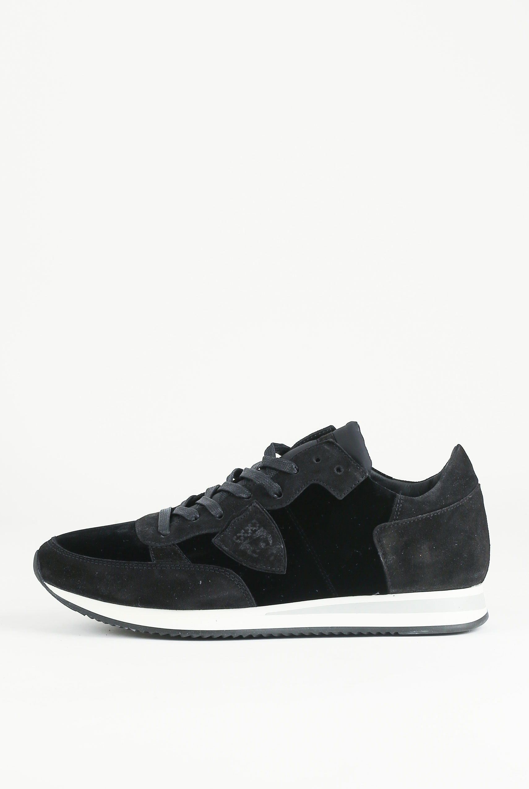 BASKETS PHILIPPE MODEL VELOURS NOIR TRLU-EV08
