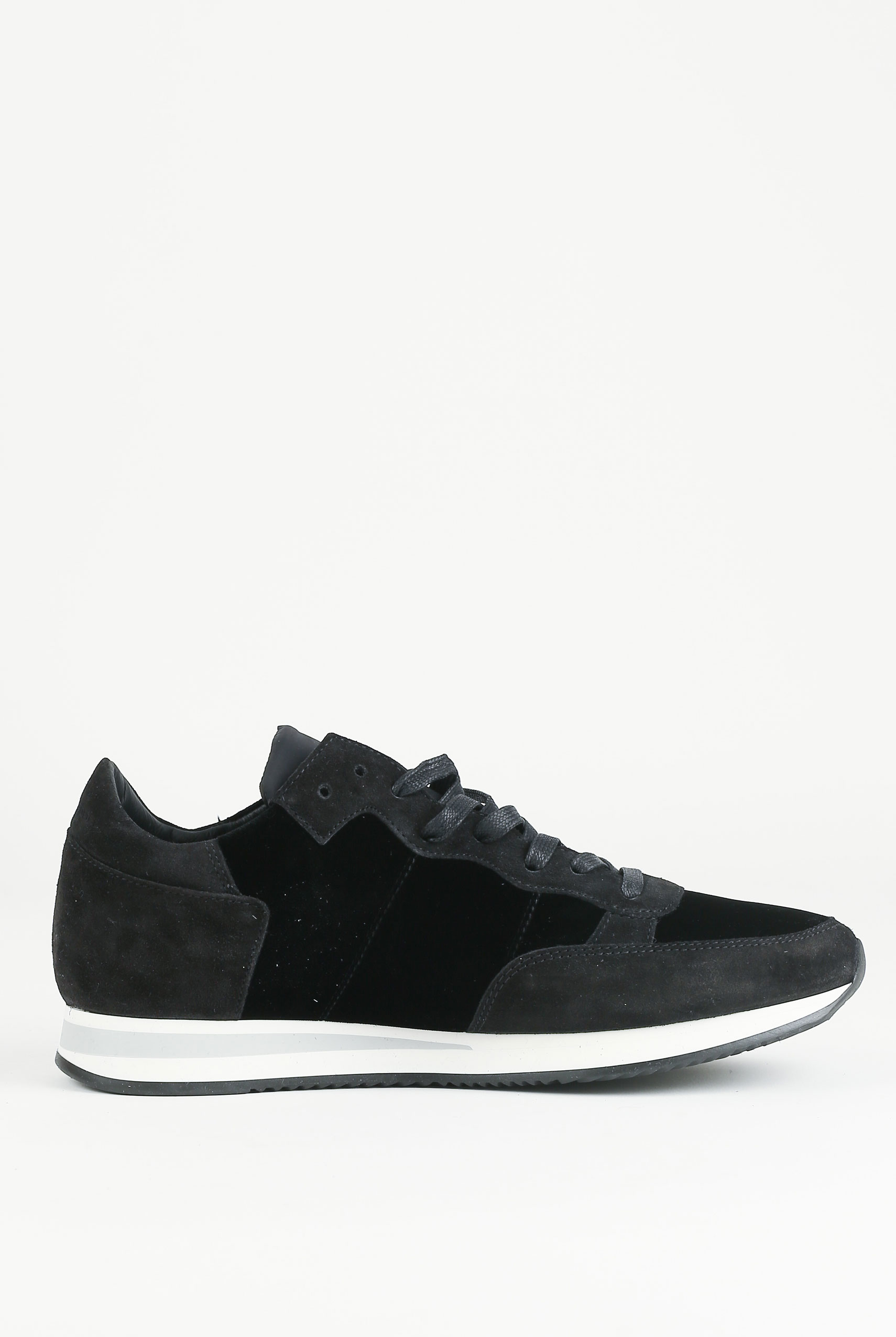 BASKETS PHILIPPE MODEL VELOURS NOIR TRLU-EV08