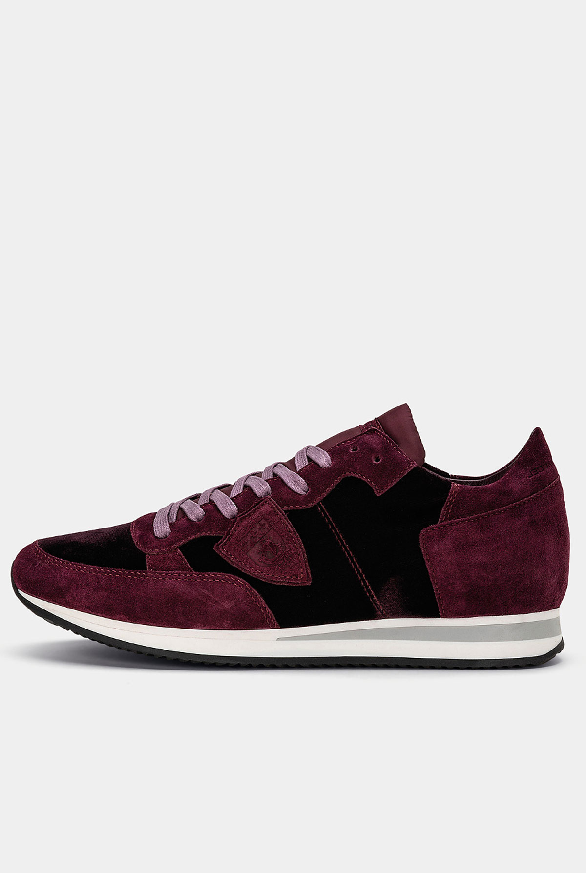 BASKETS PHILIPPE MODEL VELOURS BORDEAUX TRLU-EV10
