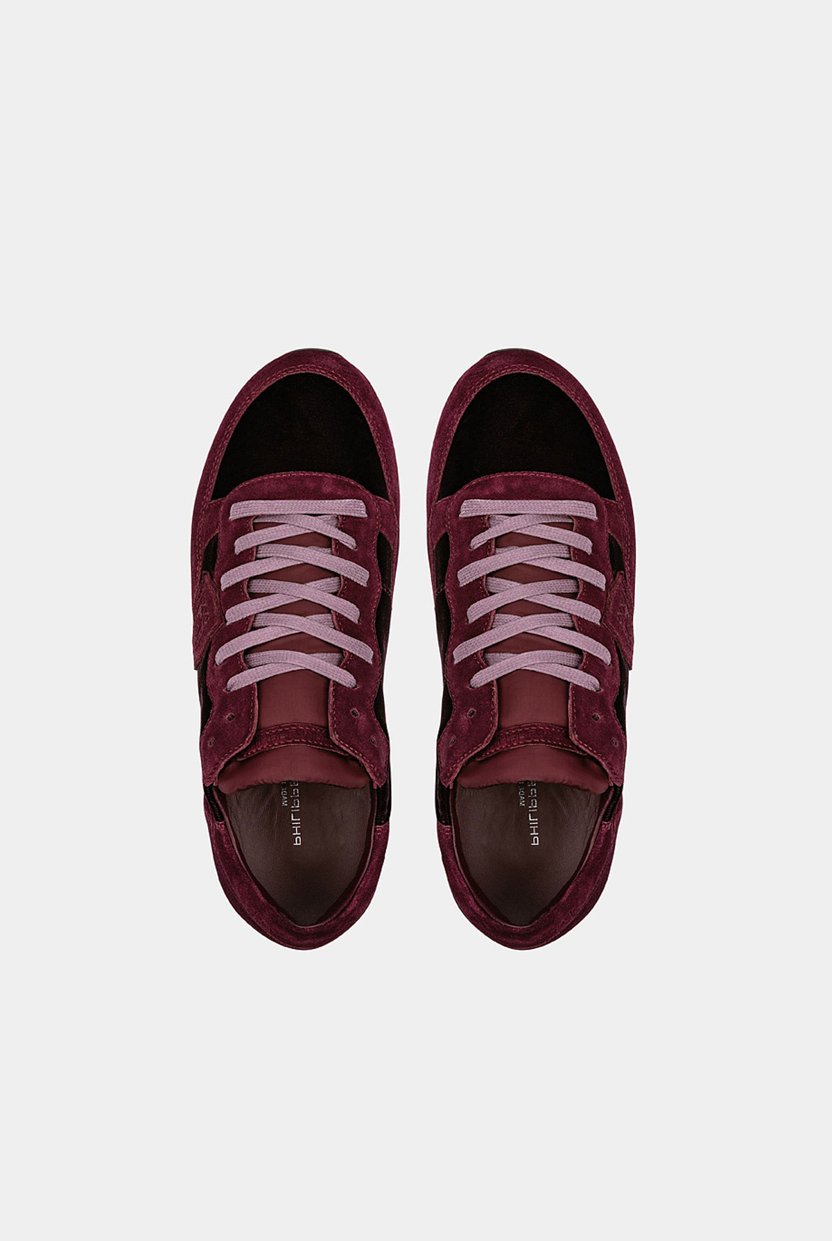 BASKETS PHILIPPE MODEL VELOURS BORDEAUX TRLU-EV10