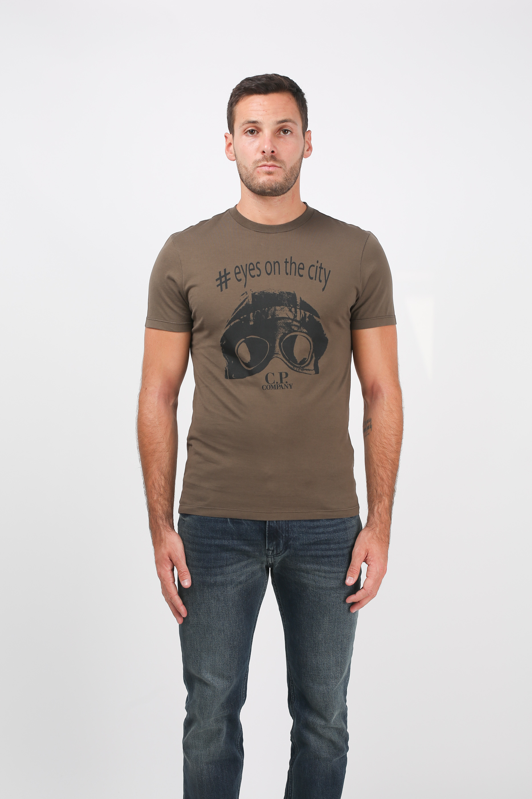 T-SHIRT C.P. COMPANY KAKI S231A 0444G-922