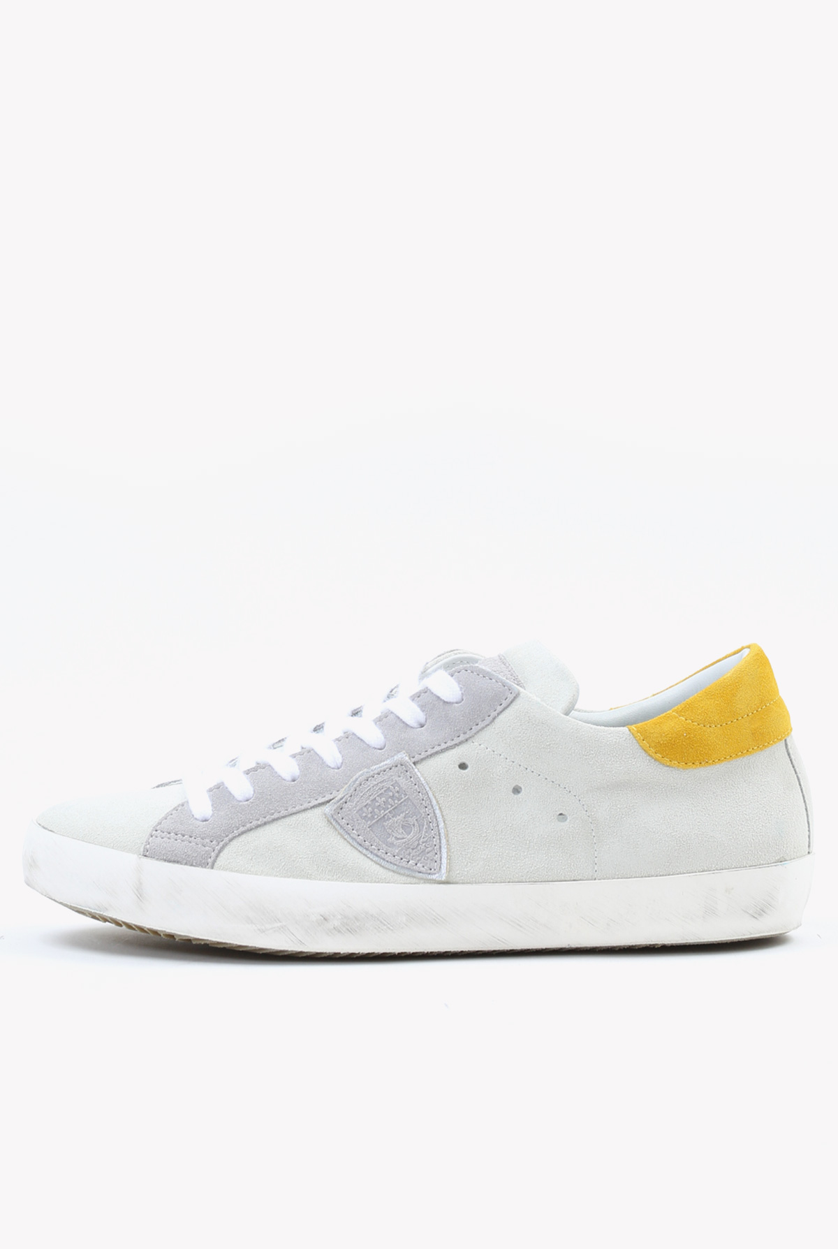 BASKETS PHILIPPE MODEL BLANC JAUNE CLLU XY40