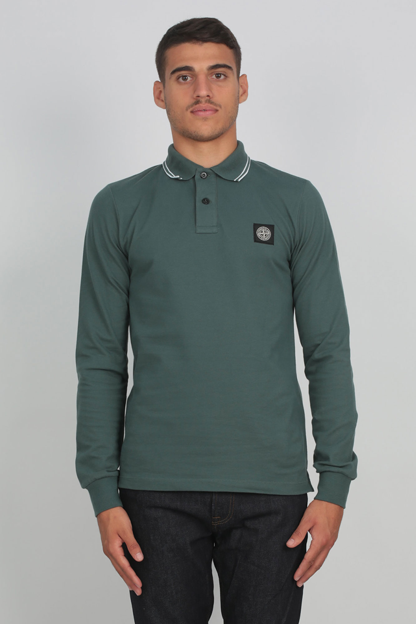 POLO STONE ISLAND BLEU PÉTROLE 71152SS18-V0057