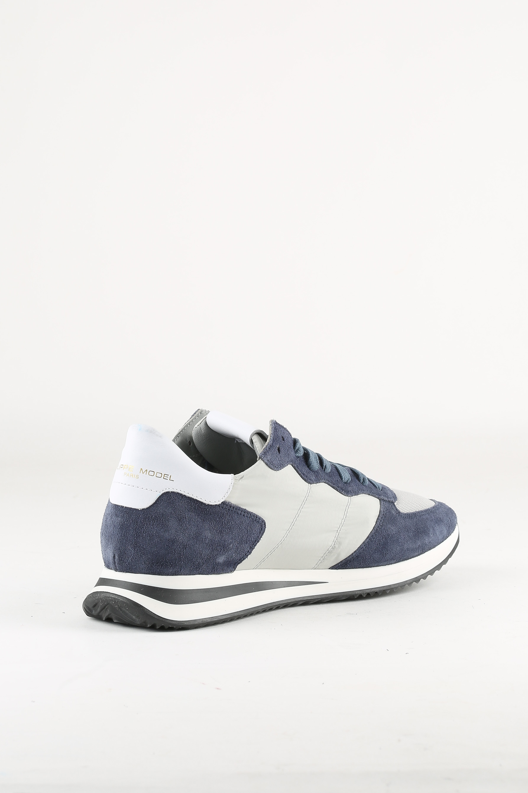 BASKETS PHILIPPE MODEL GRIS BLEU TRPX LOW UOMO MONDIAL TZLU W002