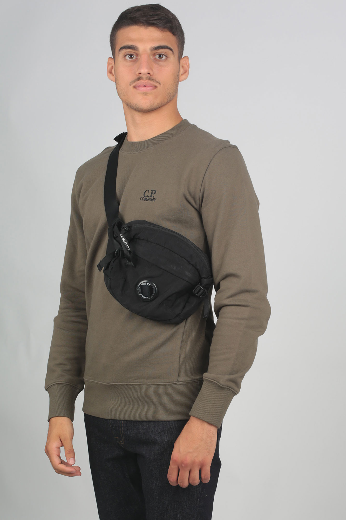 SWEAT-SHIRT C.P. COMPANY KAKI 1A5086W-661