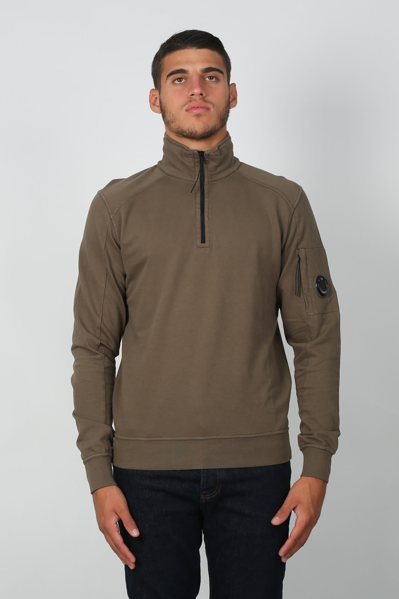 SWEAT-SHIRT C.P. COMPANY KAKI S090A-2246G-661