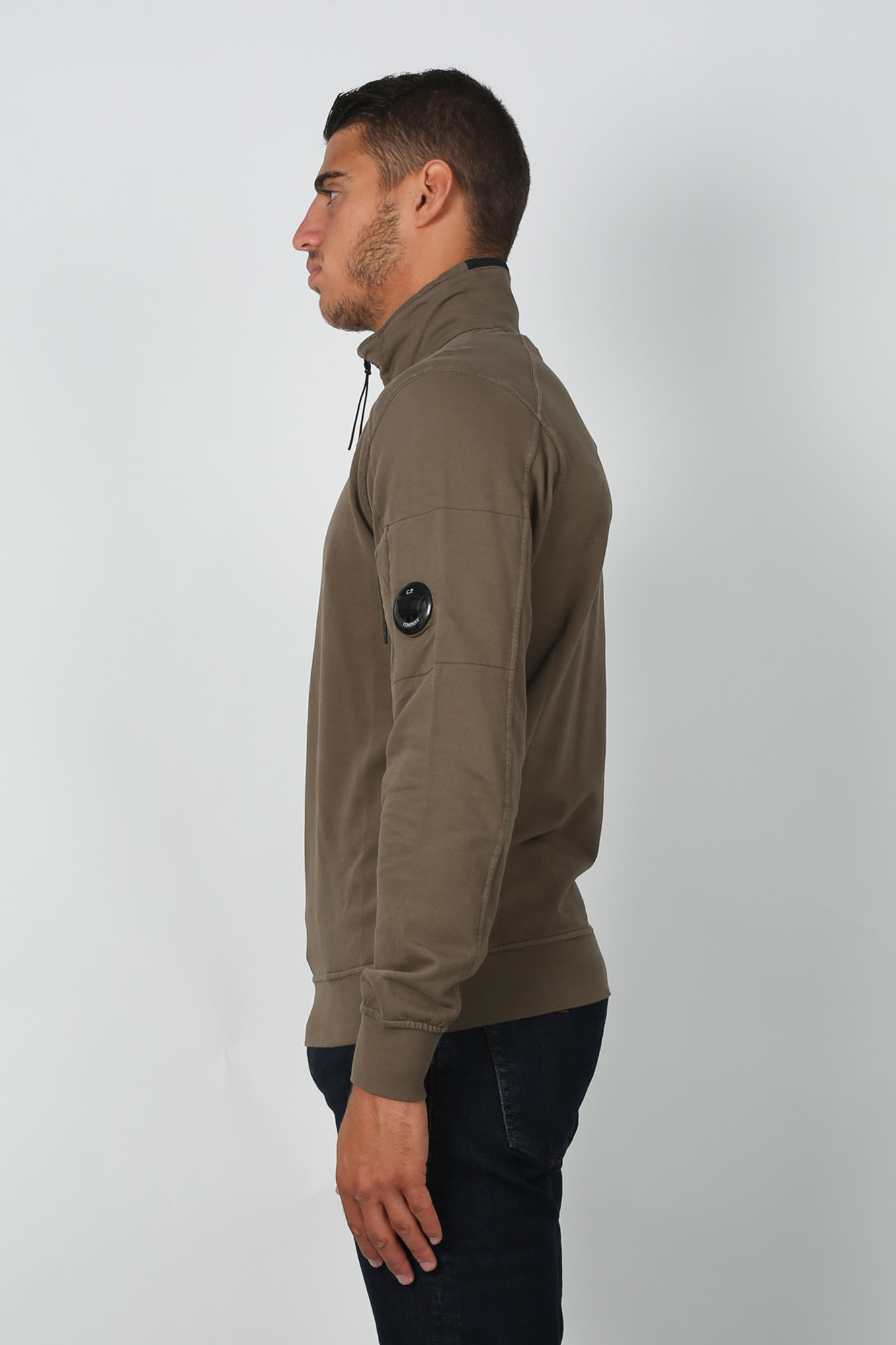 SWEAT-SHIRT C.P. COMPANY KAKI S090A-2246G-661