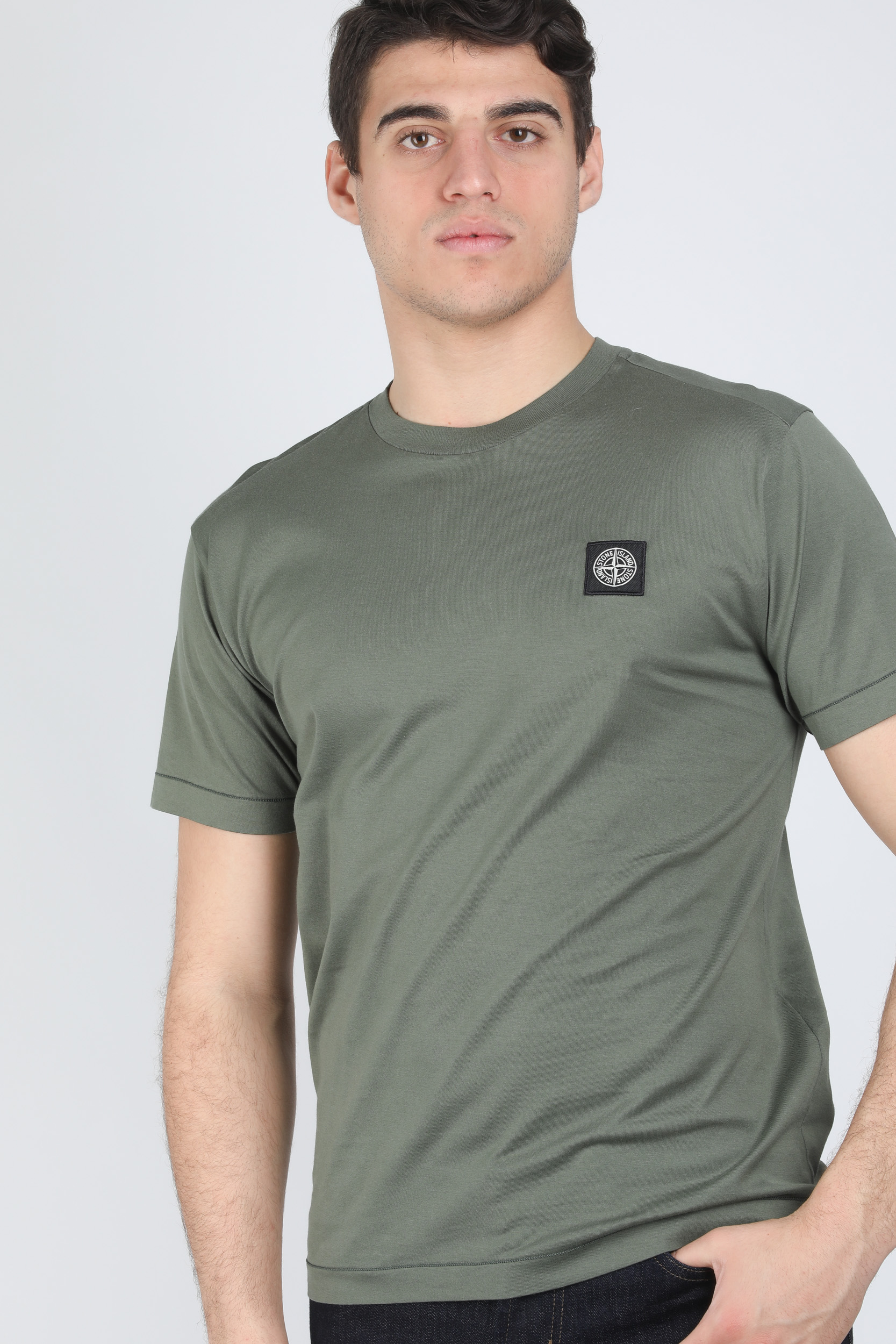 T-SHIRT STONE ISLAND KAKI 721524113-V0058