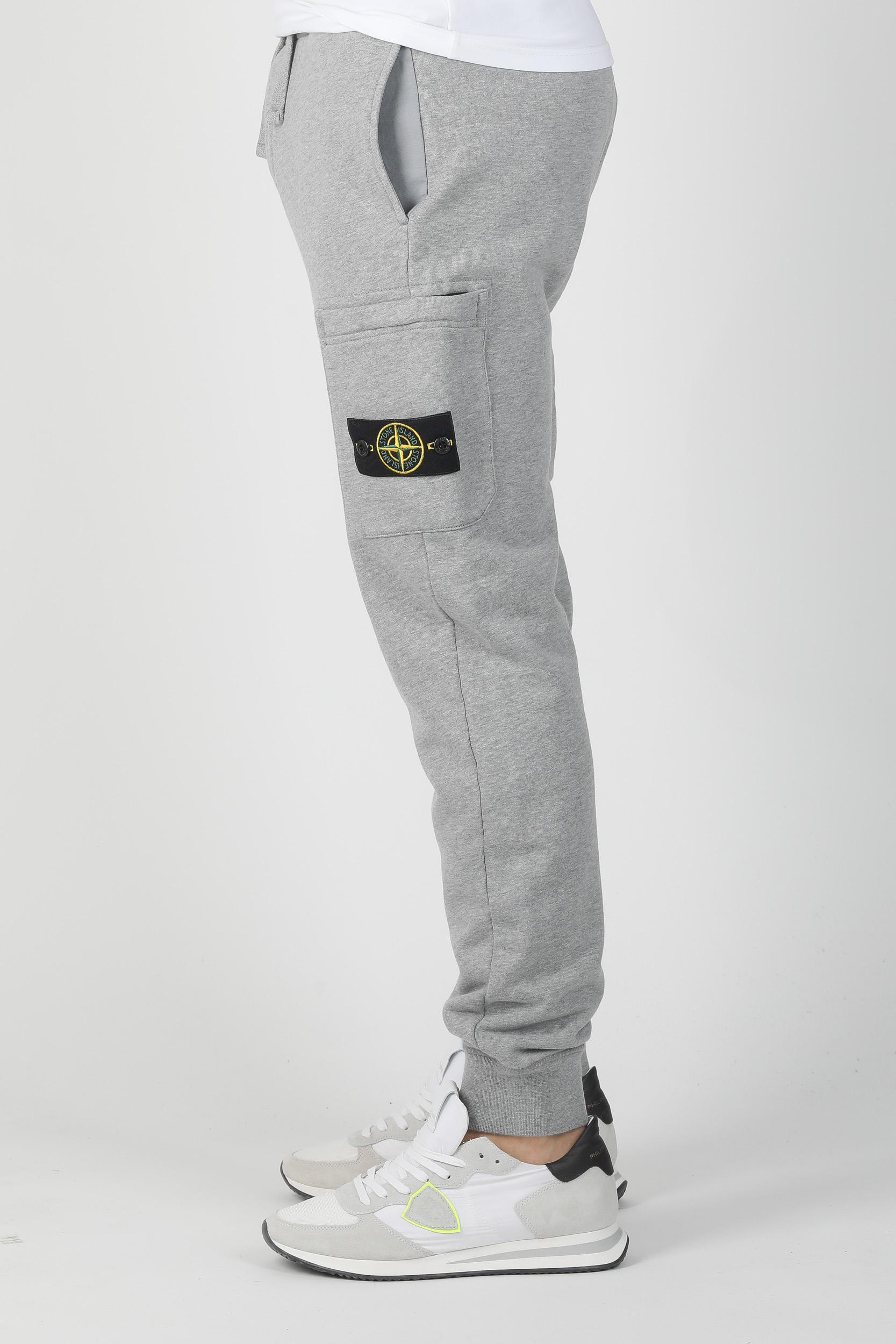 BAS DE JOGGING STONE ISLAND GRIS 721564551-V0M64