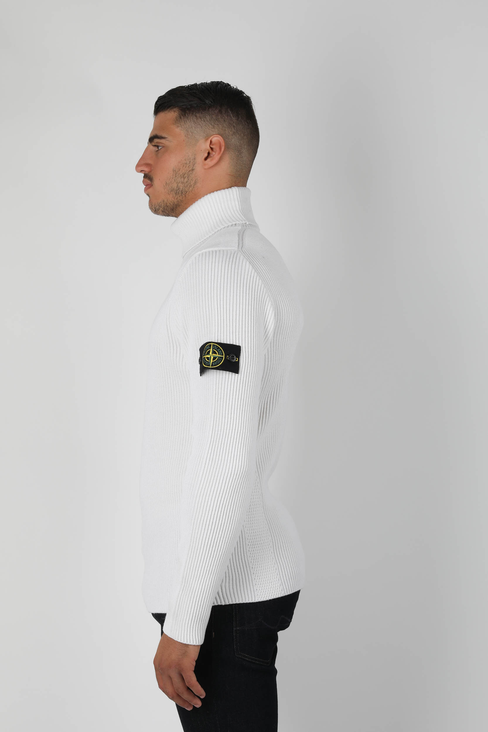 PULL STONE ISLAND BLANC 7315522C2-V0099