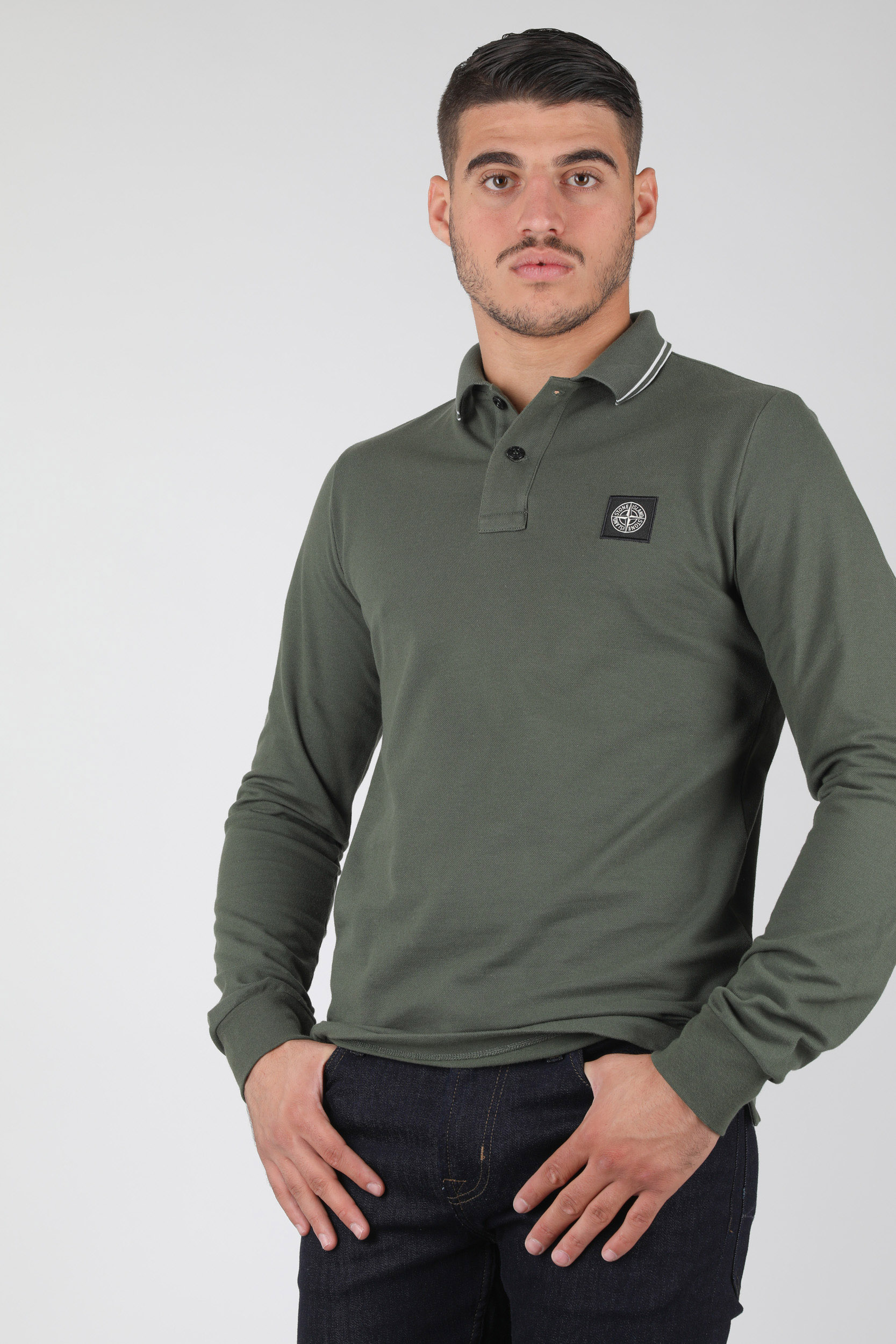 POLO STONE ISLAND KAKI 73152SS18-V0059
