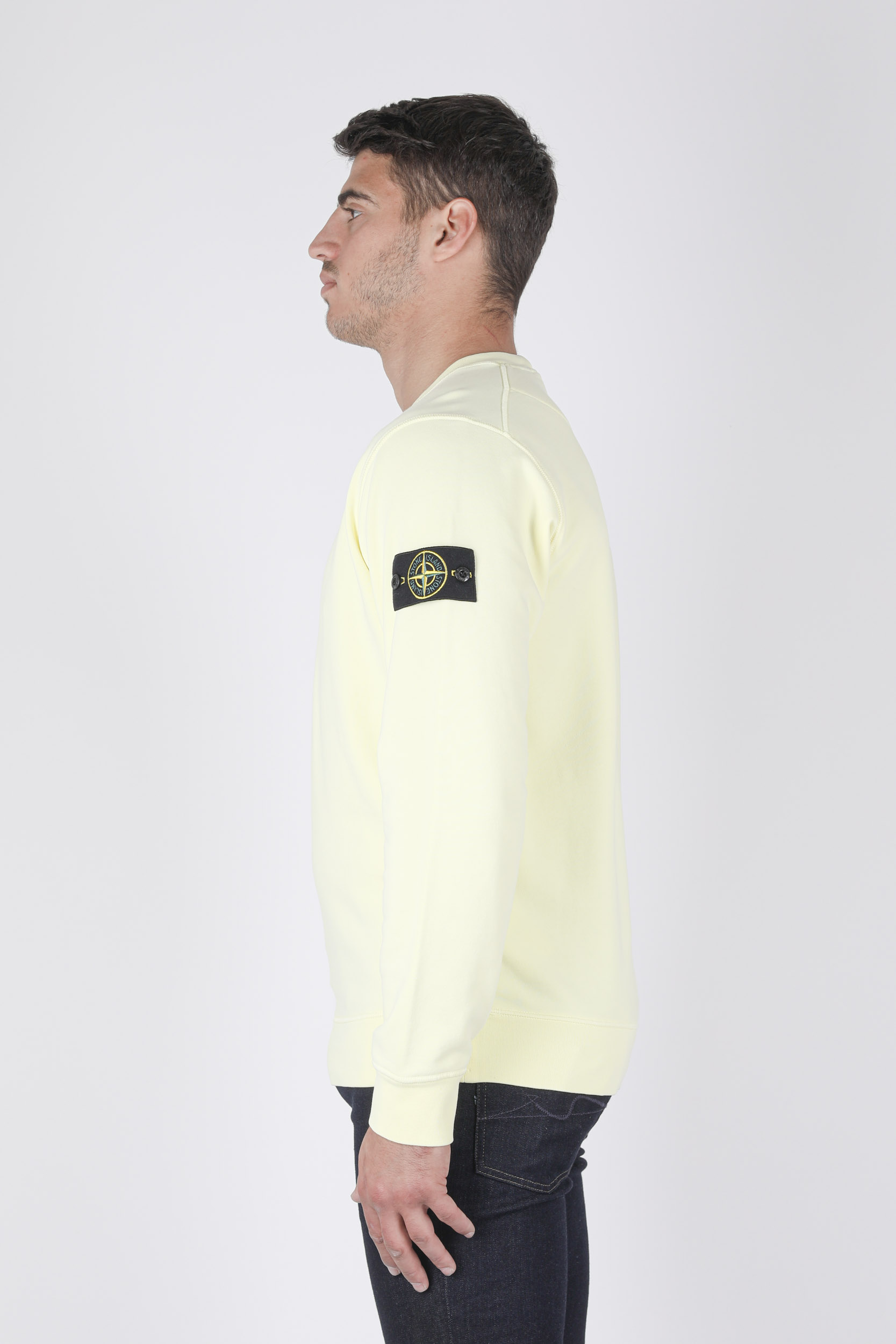 SWEAT STONE ISLAND JAUNE 741563051-V0031