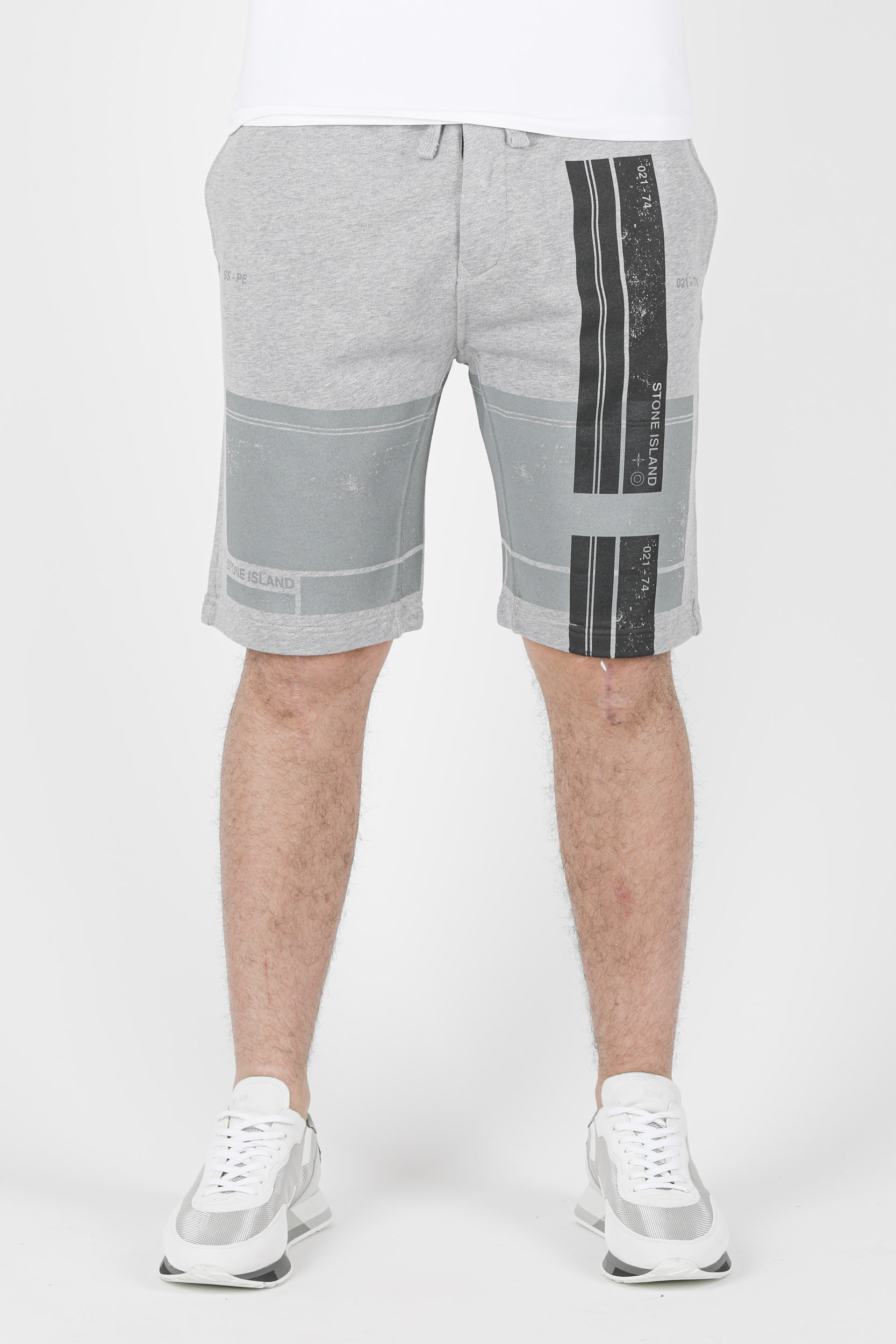SHORT STONE ISLAND GRIS A IMPRIME 741566596-V0M64
