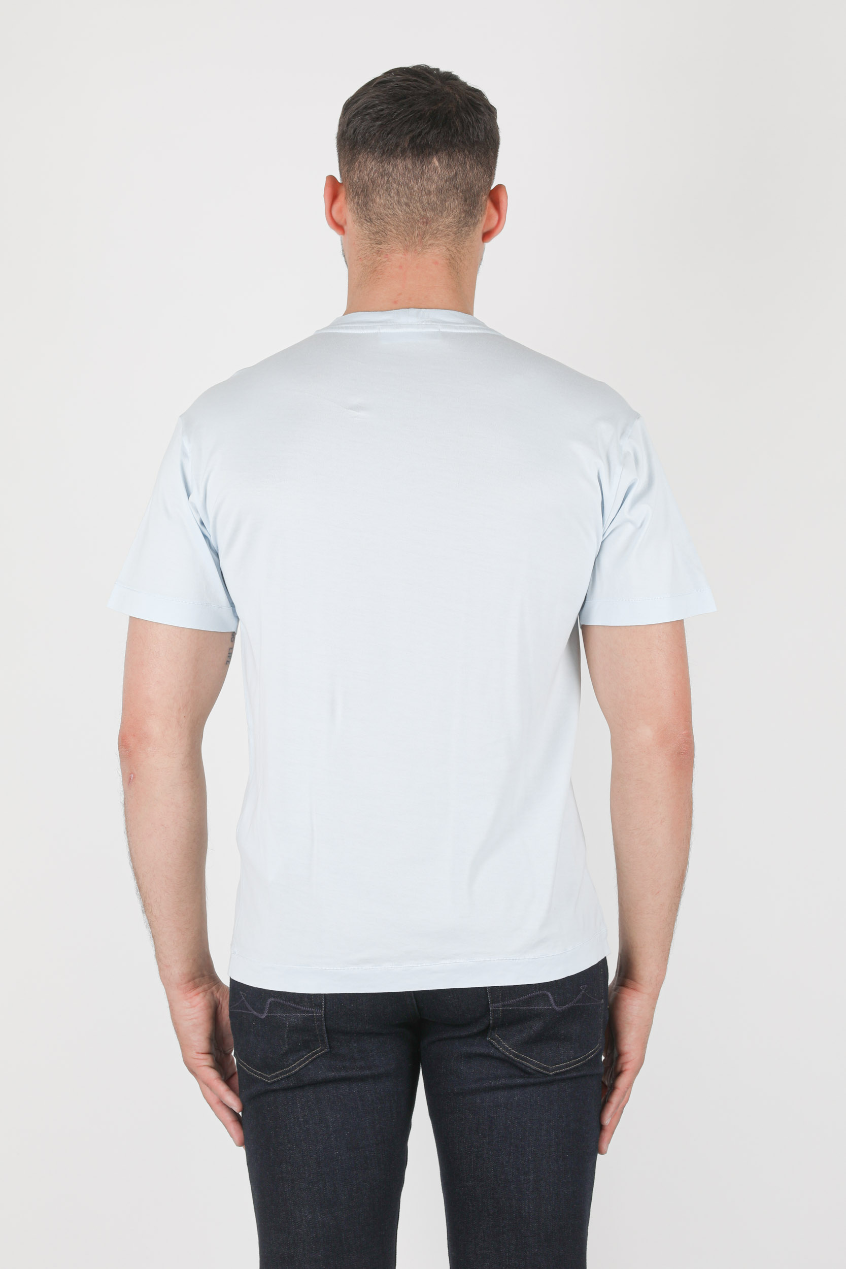 T-SHIRT STONE ISLAND BLEU CIEL 741524113-V0041