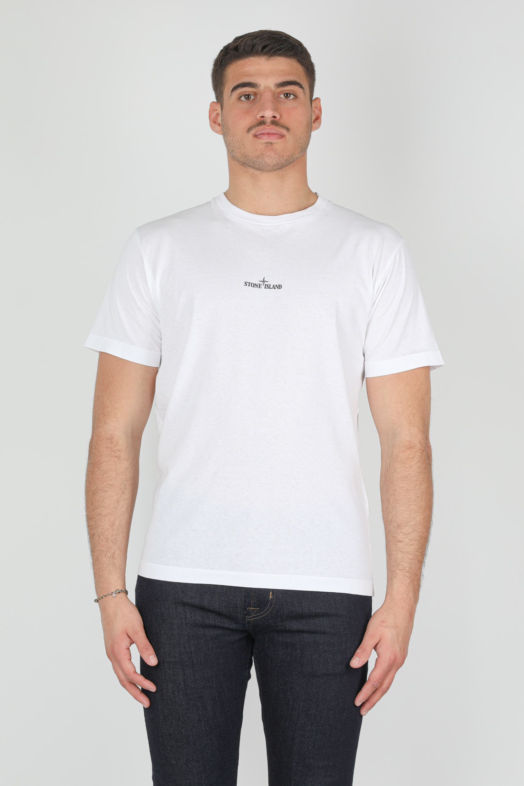 T-SHIRT STONE ISLAND BLANC LOGO 74152NS85-V0001