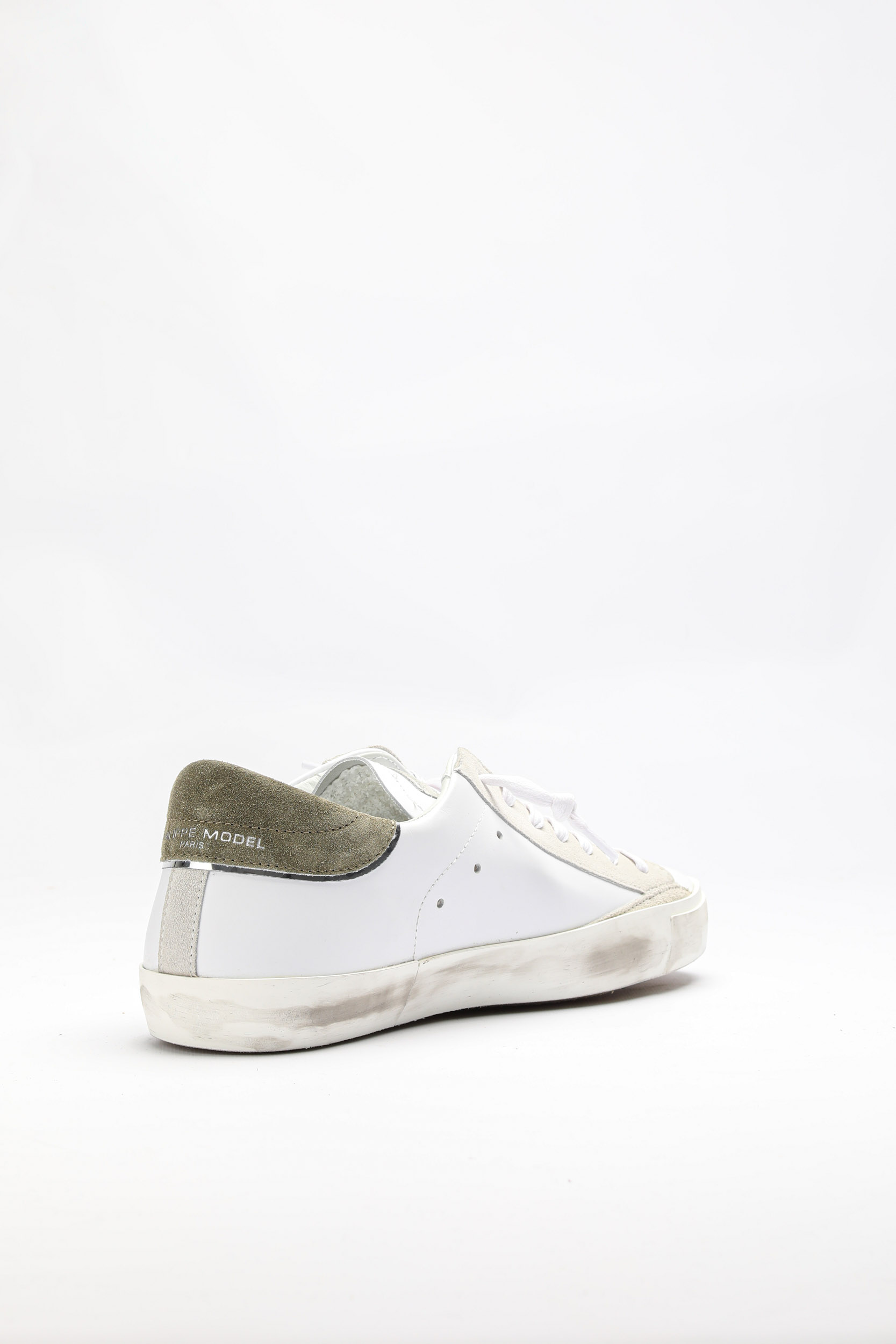 BASKETS PHILIPPE MODEL BLANCHE ET KAKI PRLU-VX20