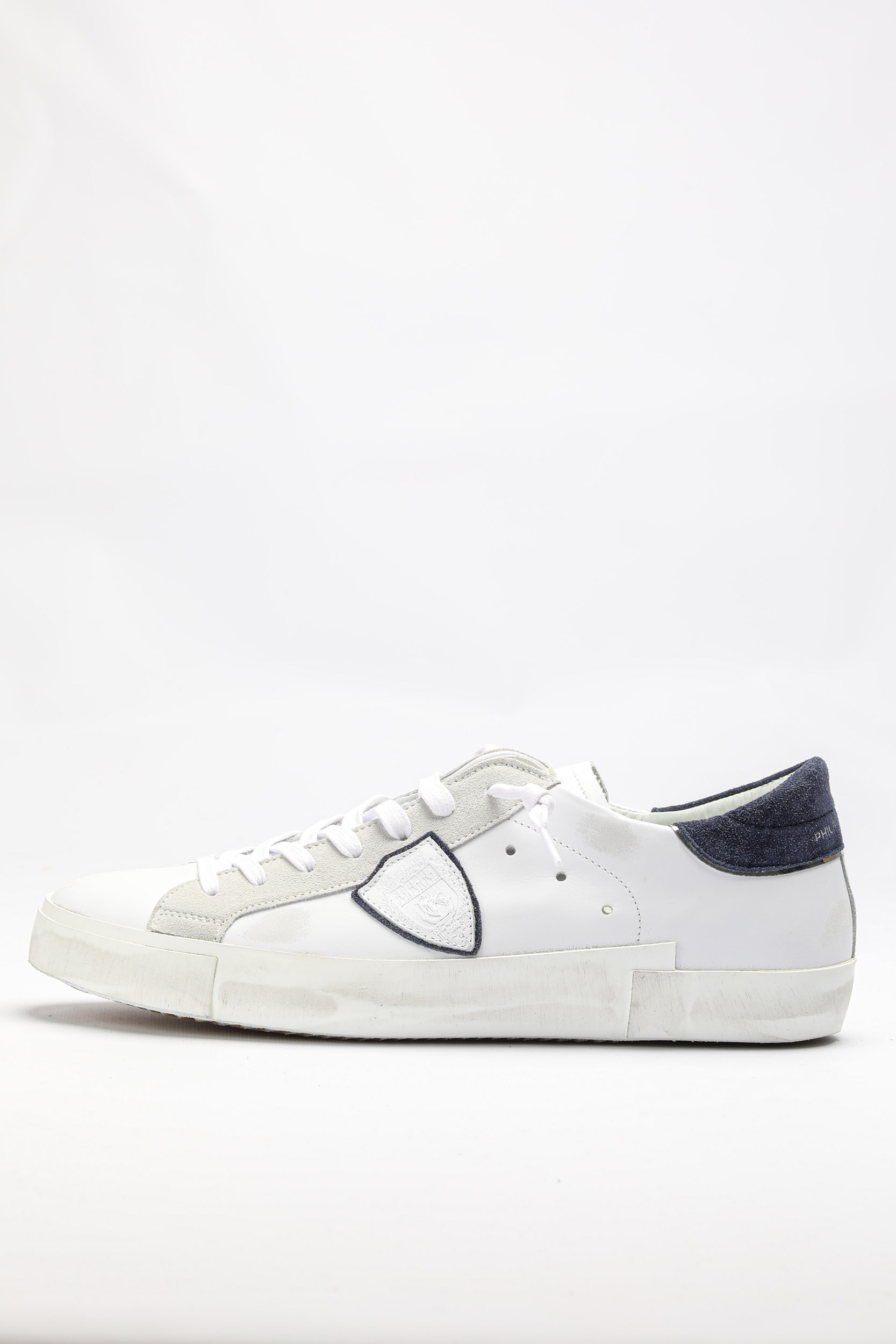 BASKETS PHILIPPE MODEL BLANCHE ET MARINE PRLU-VX22